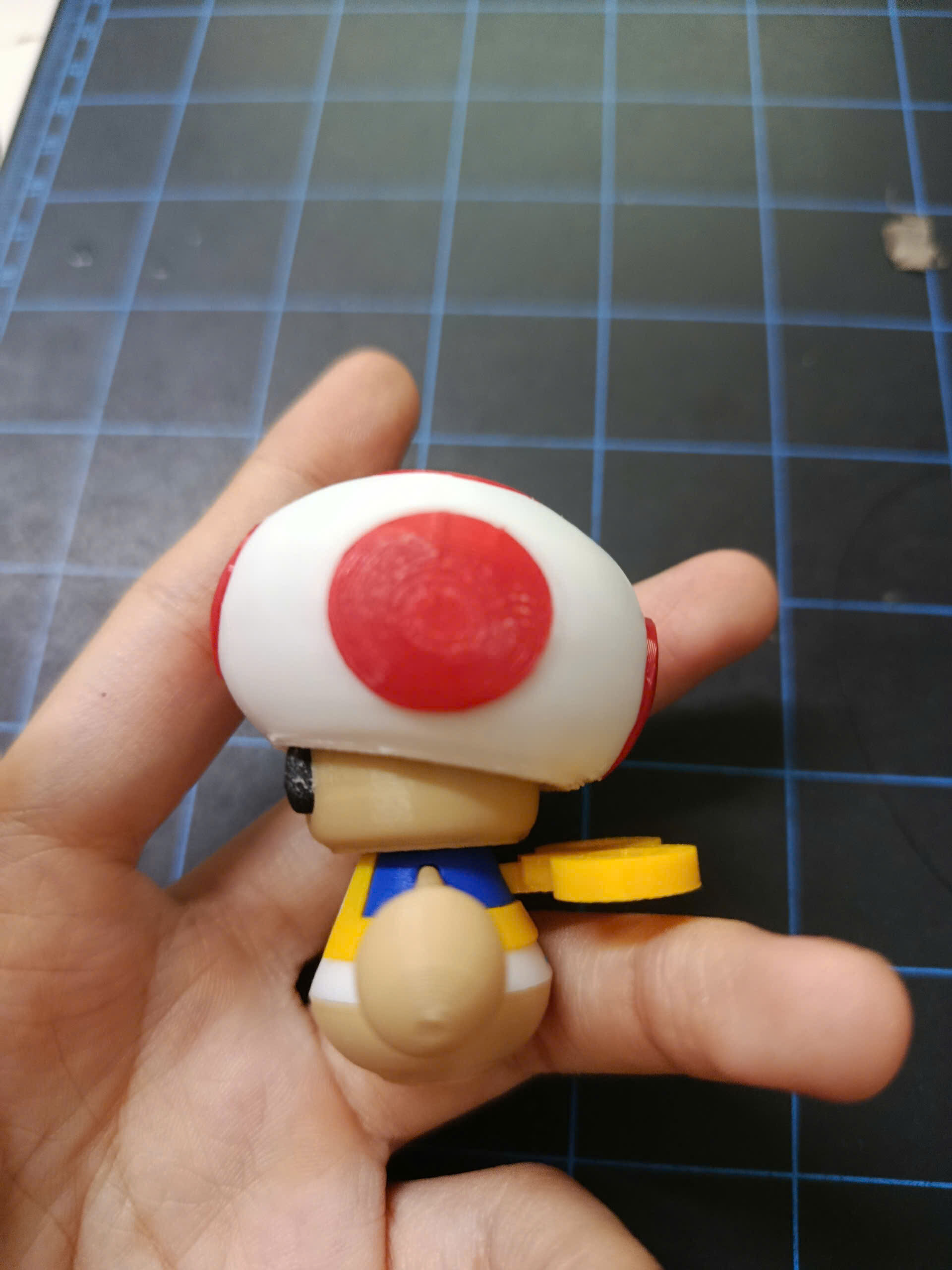Toad Super Mario Bro Clicker - MULTI PART - PRINT IN PLACE 3D print model_4