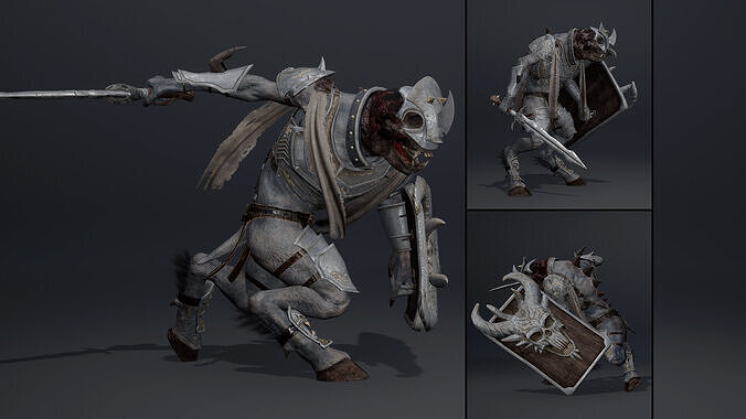 Gloom Swordman Arm2 Low-poly 3D model