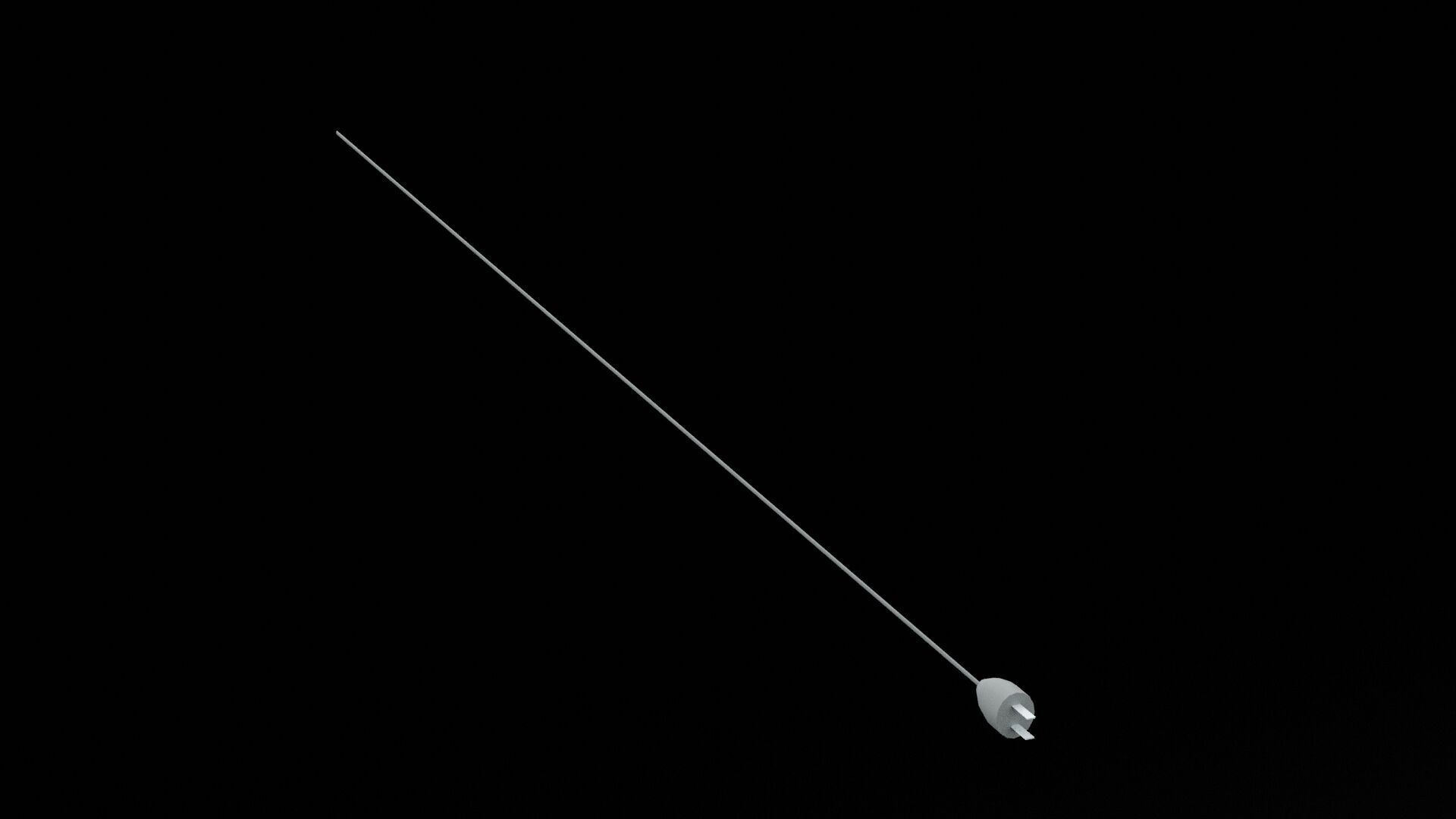 Power Cord Low-poly 3D model_5