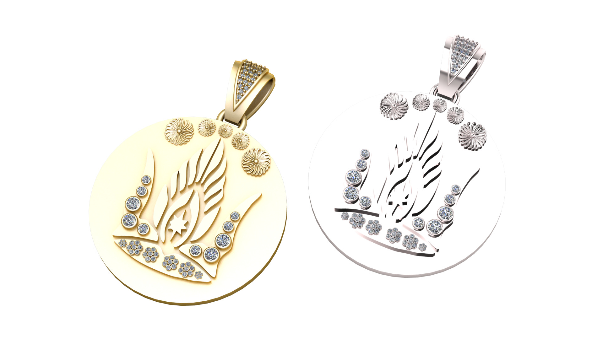 modern fashion jewelry PENDANT 3D print model_1
