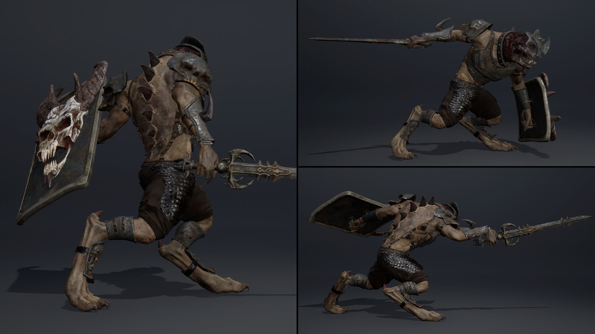 Gloom Swordman Arm1 Brutal Low-poly 3D model_8