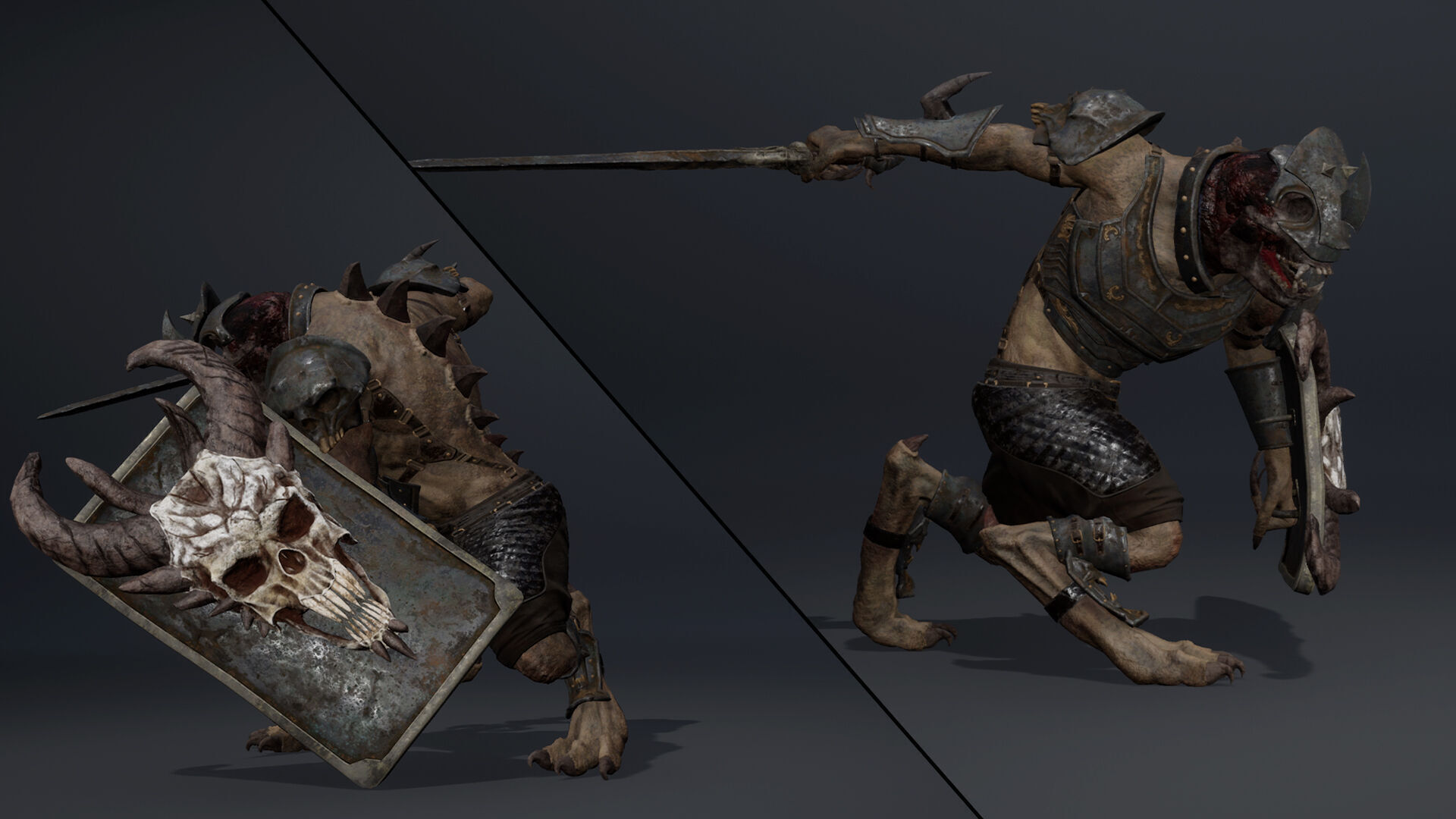 Gloom Swordman Arm1 Brutal Low-poly 3D model_7