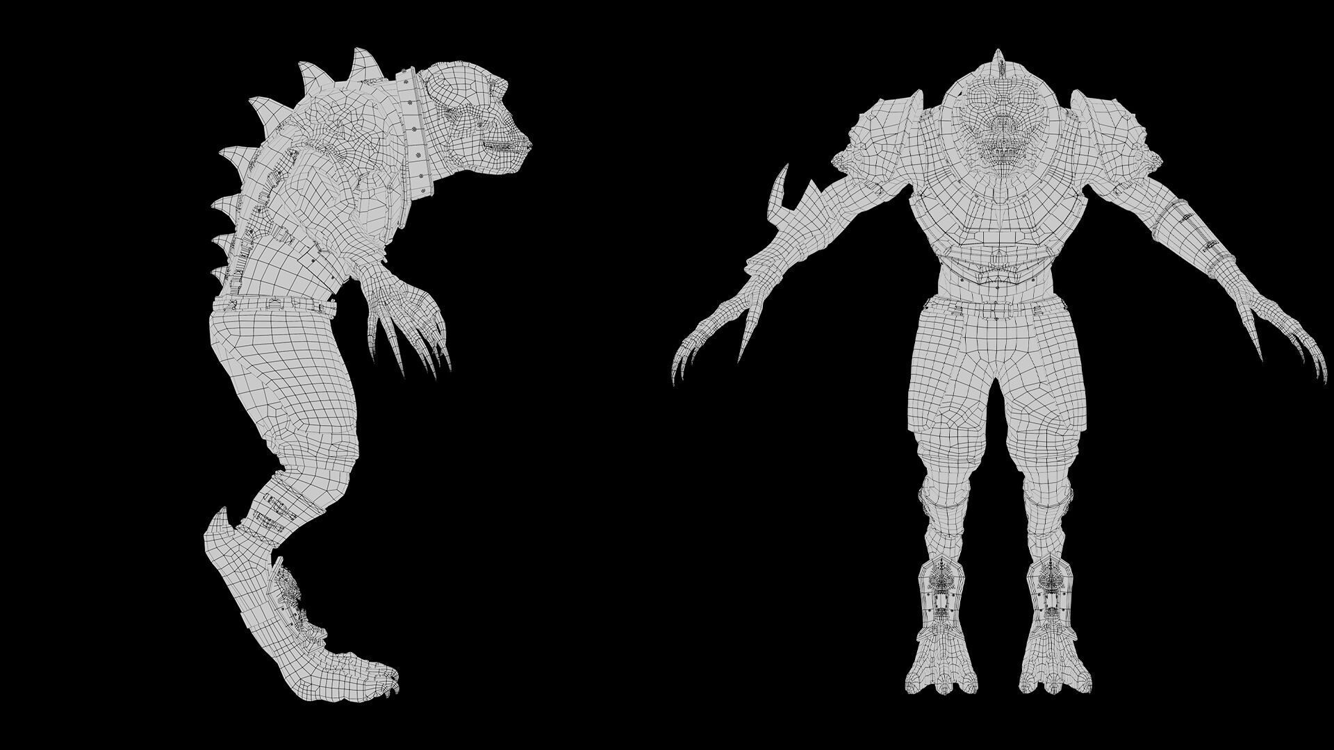 Gloom Swordman Arm1 Brutal Low-poly 3D model_15