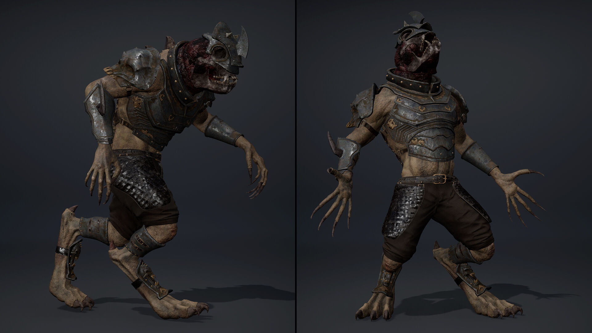 Gloom Swordman Arm1 Brutal Low-poly 3D model_12