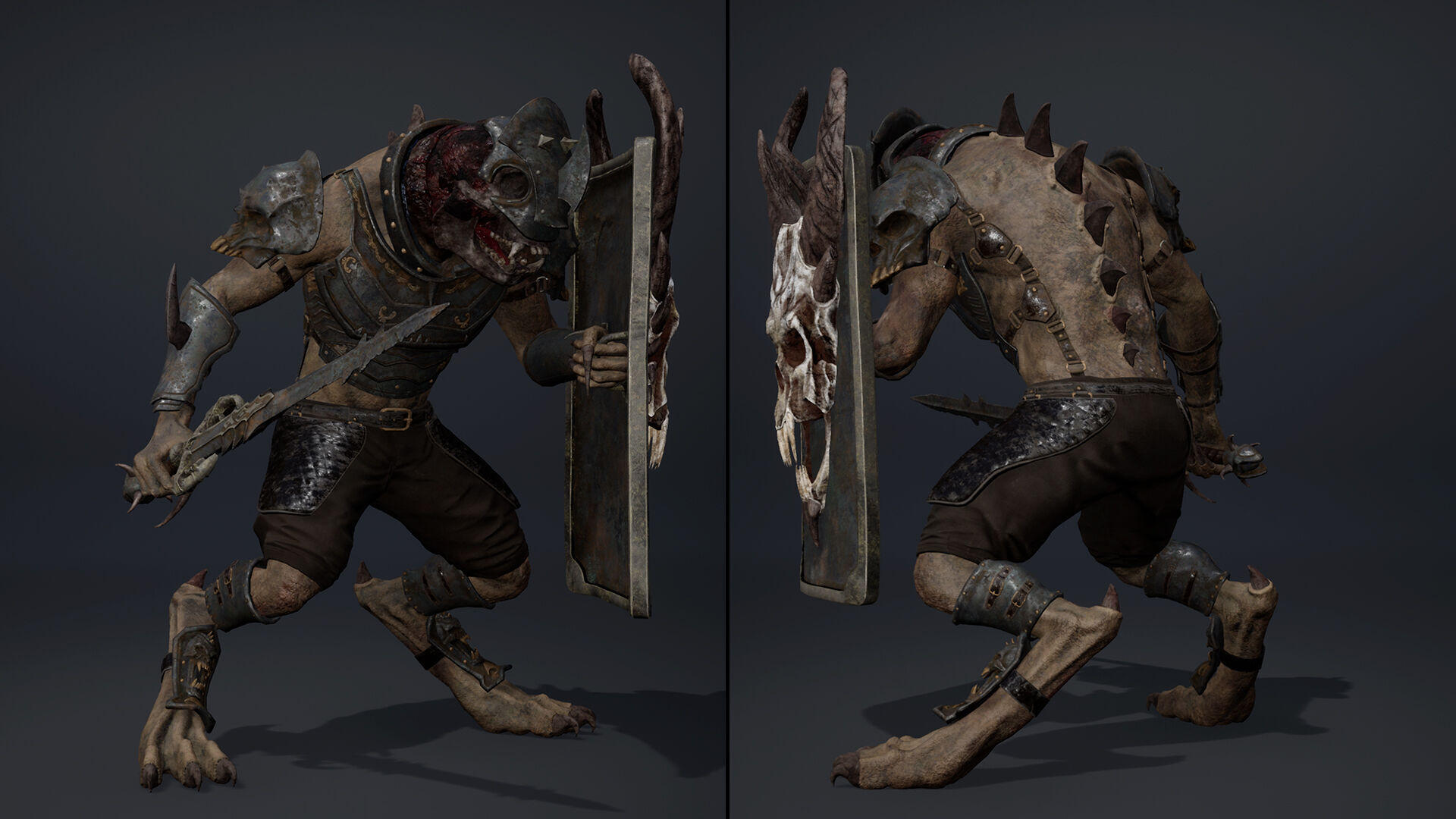 Gloom Swordman Arm1 Brutal Low-poly 3D model_5