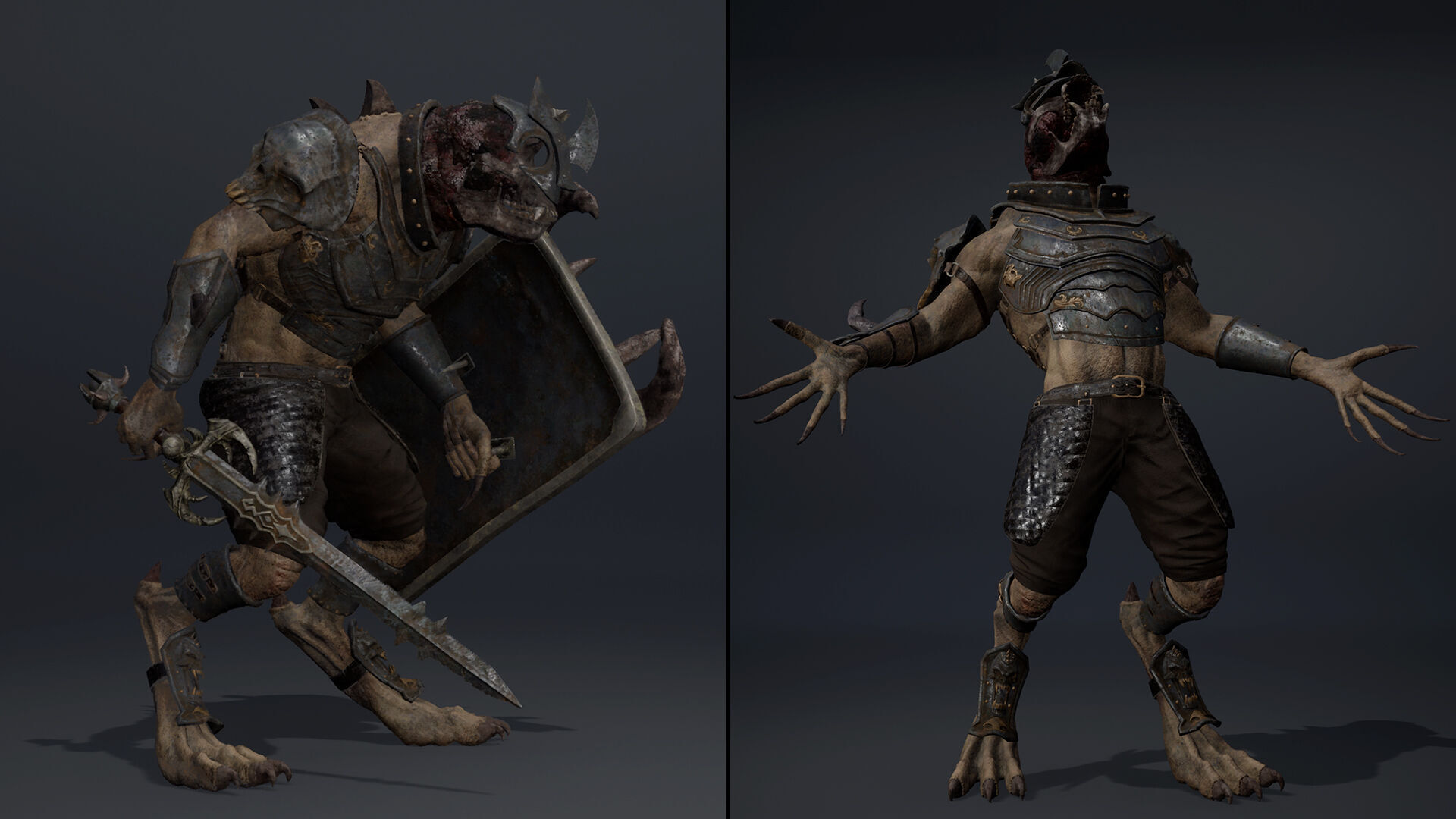 Gloom Swordman Arm1 Brutal Low-poly 3D model_6