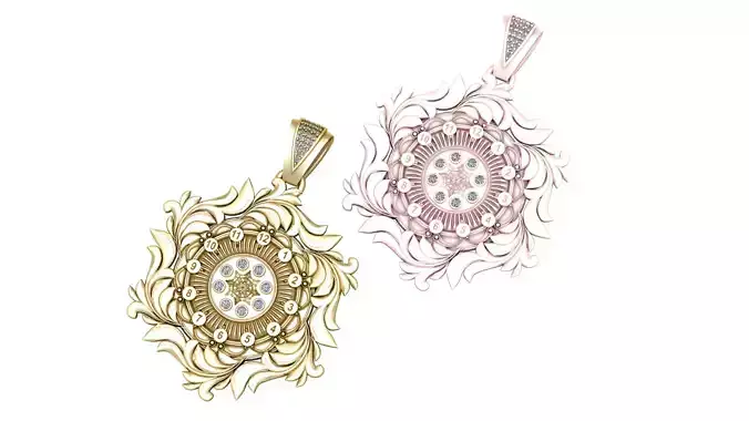 floral pendant