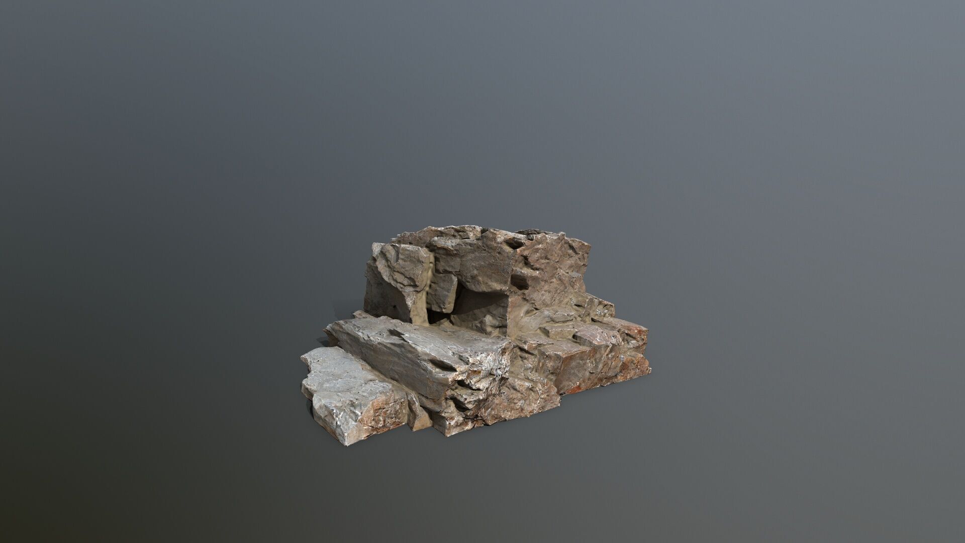 Desert  Rock Set Low-poly 3D model_5