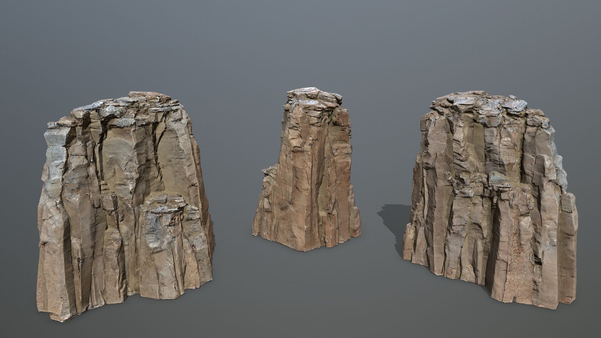 Desert  Rock Set Low-poly 3D model_10