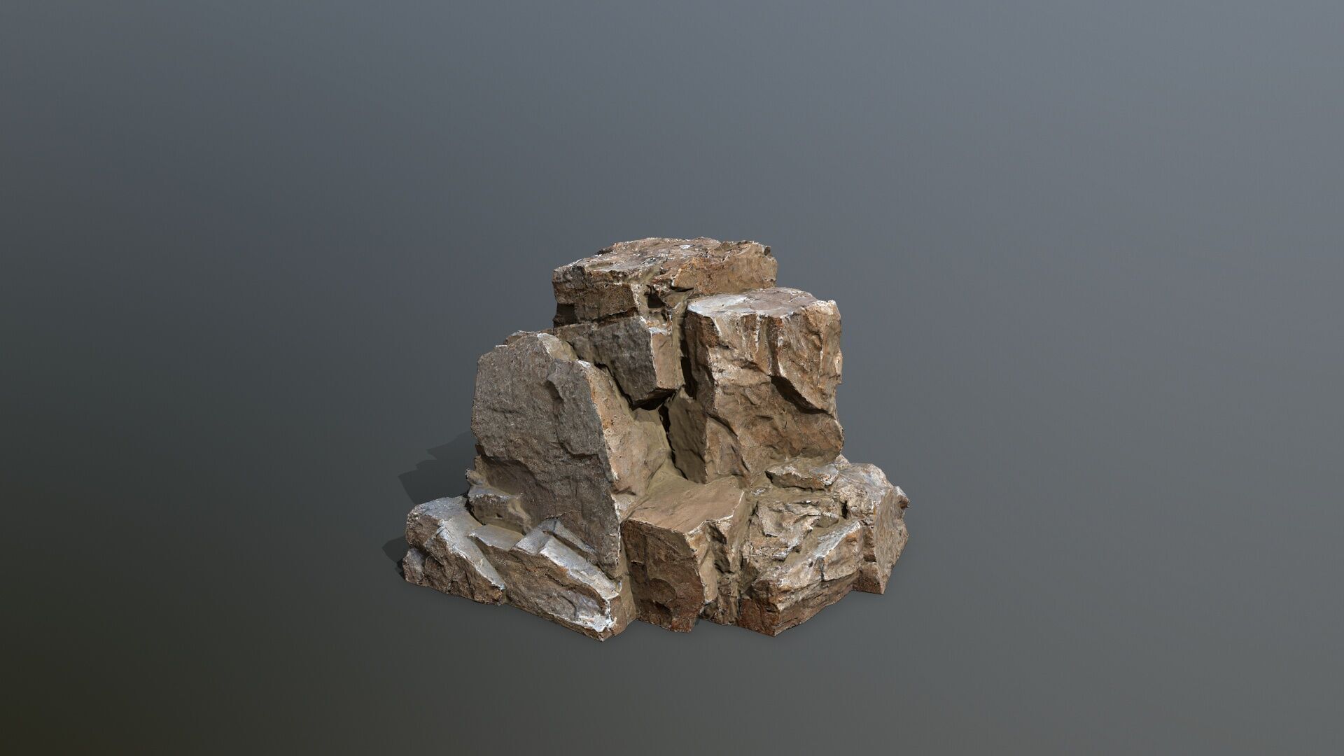 Desert  Rock Set Low-poly 3D model_3