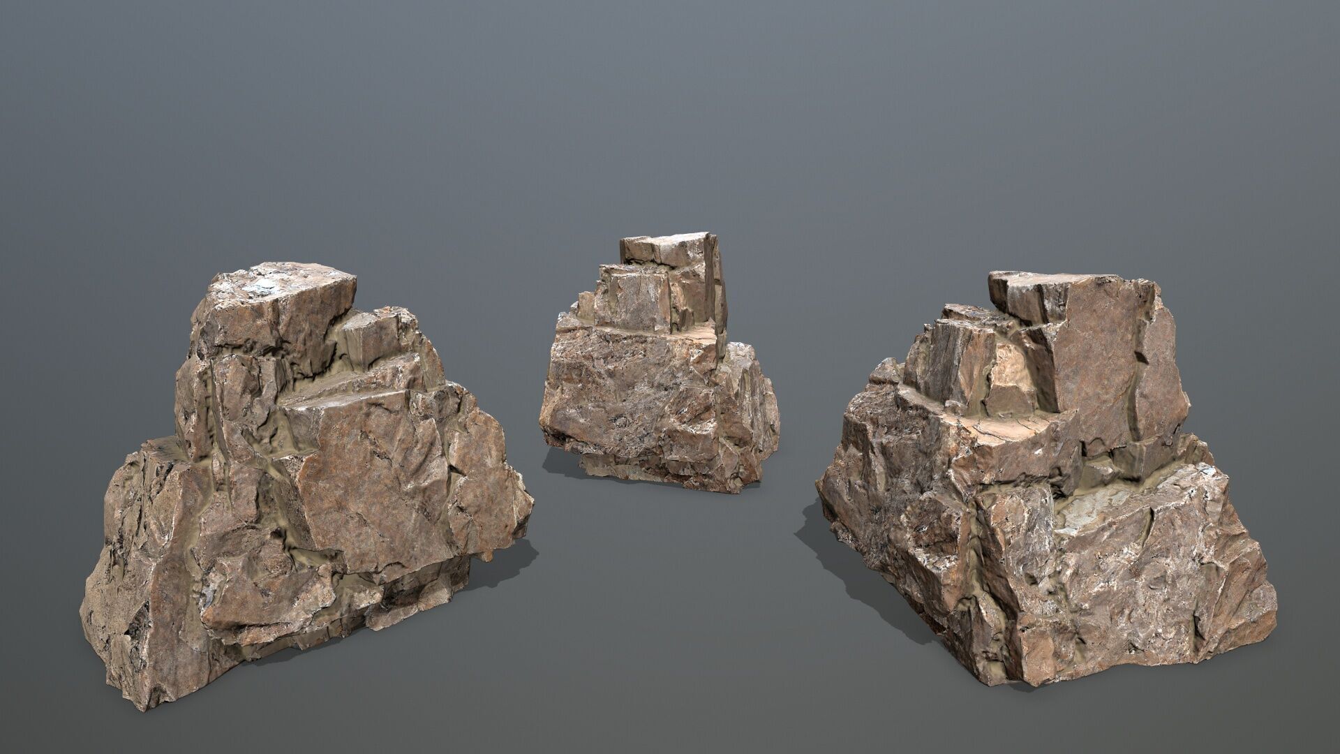 Desert  Rock Set Low-poly 3D model_12
