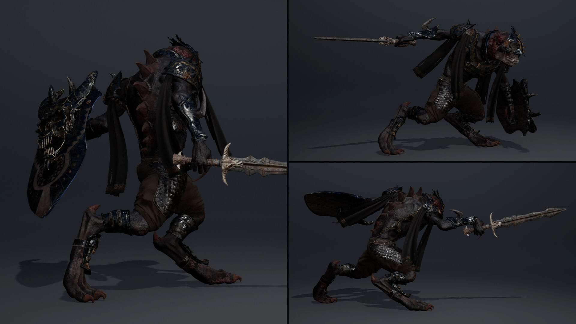 Gloom Swordman Arm1 Low-poly 3D model_7