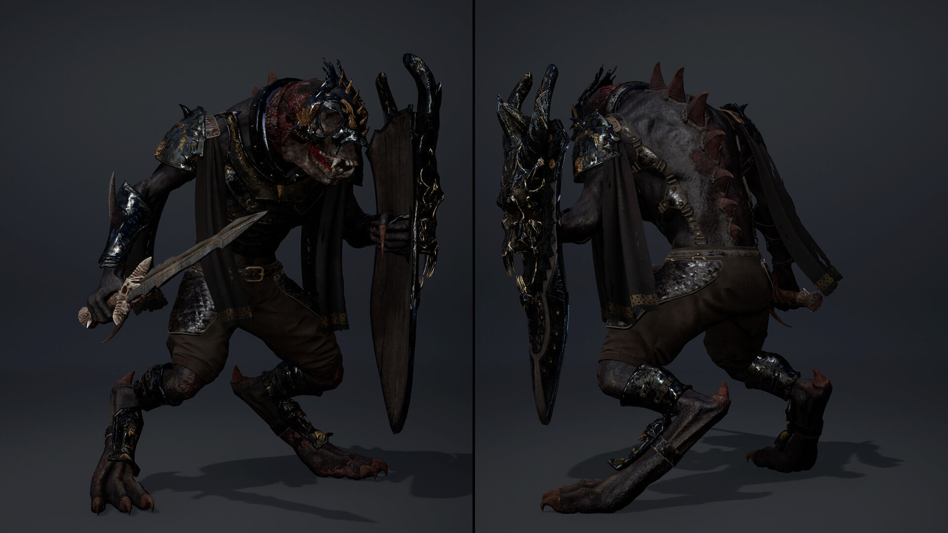 Gloom Swordman Arm1 Low-poly 3D model_5