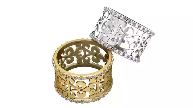fili gree band ring 3D print model