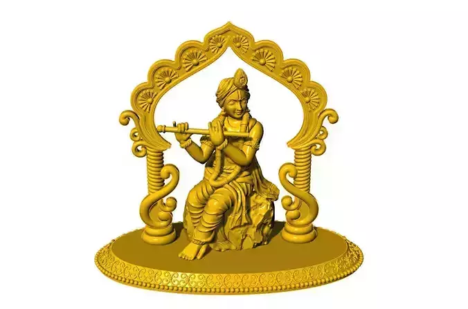 krishna idol 3d