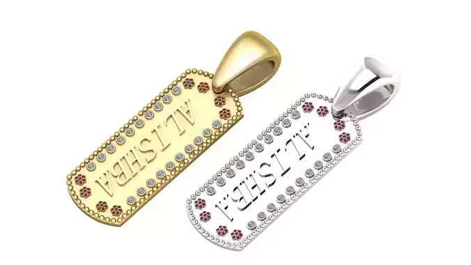 personalized name pendant 3D print model