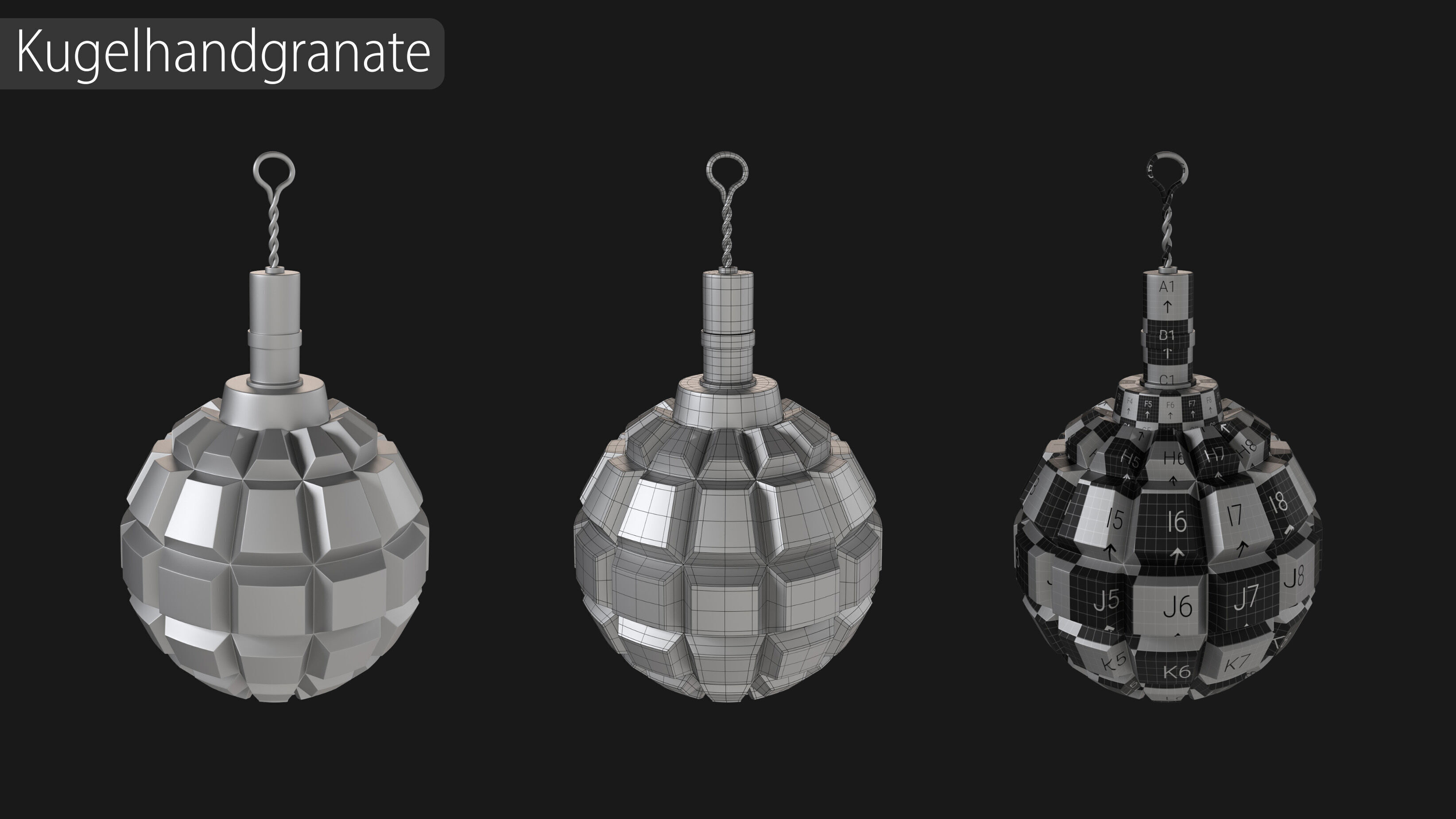 Explosives Mega Pack 100 Meshes Grenades Bombs Mines Dynamites Low-poly 3D model_17