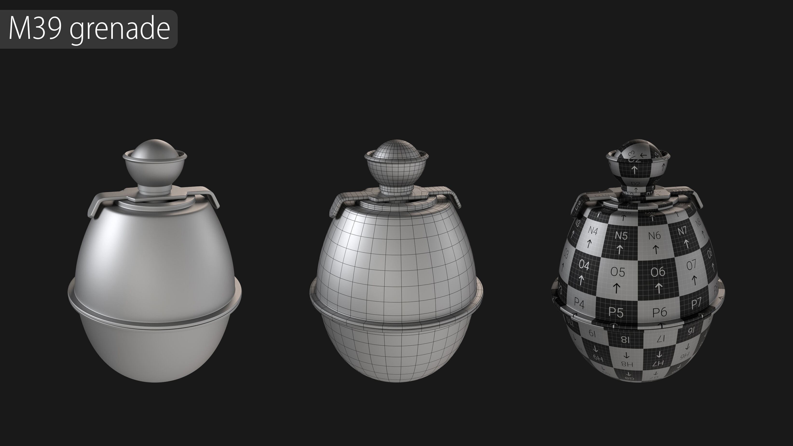 Explosives Mega Pack 100 Meshes Grenades Bombs Mines Dynamites Low-poly 3D model_15
