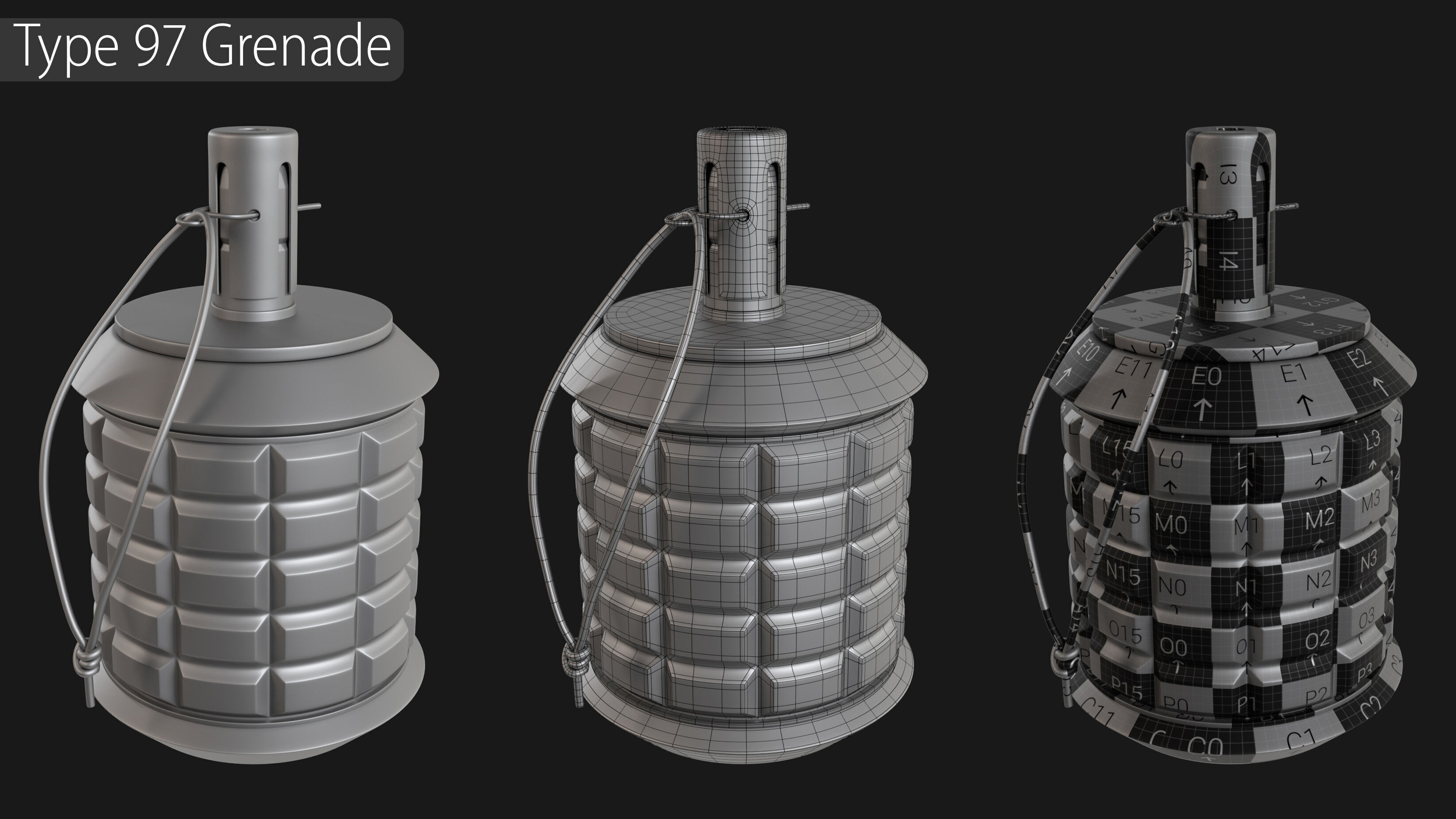 Explosives Mega Pack 100 Meshes Grenades Bombs Mines Dynamites Low-poly 3D model_9