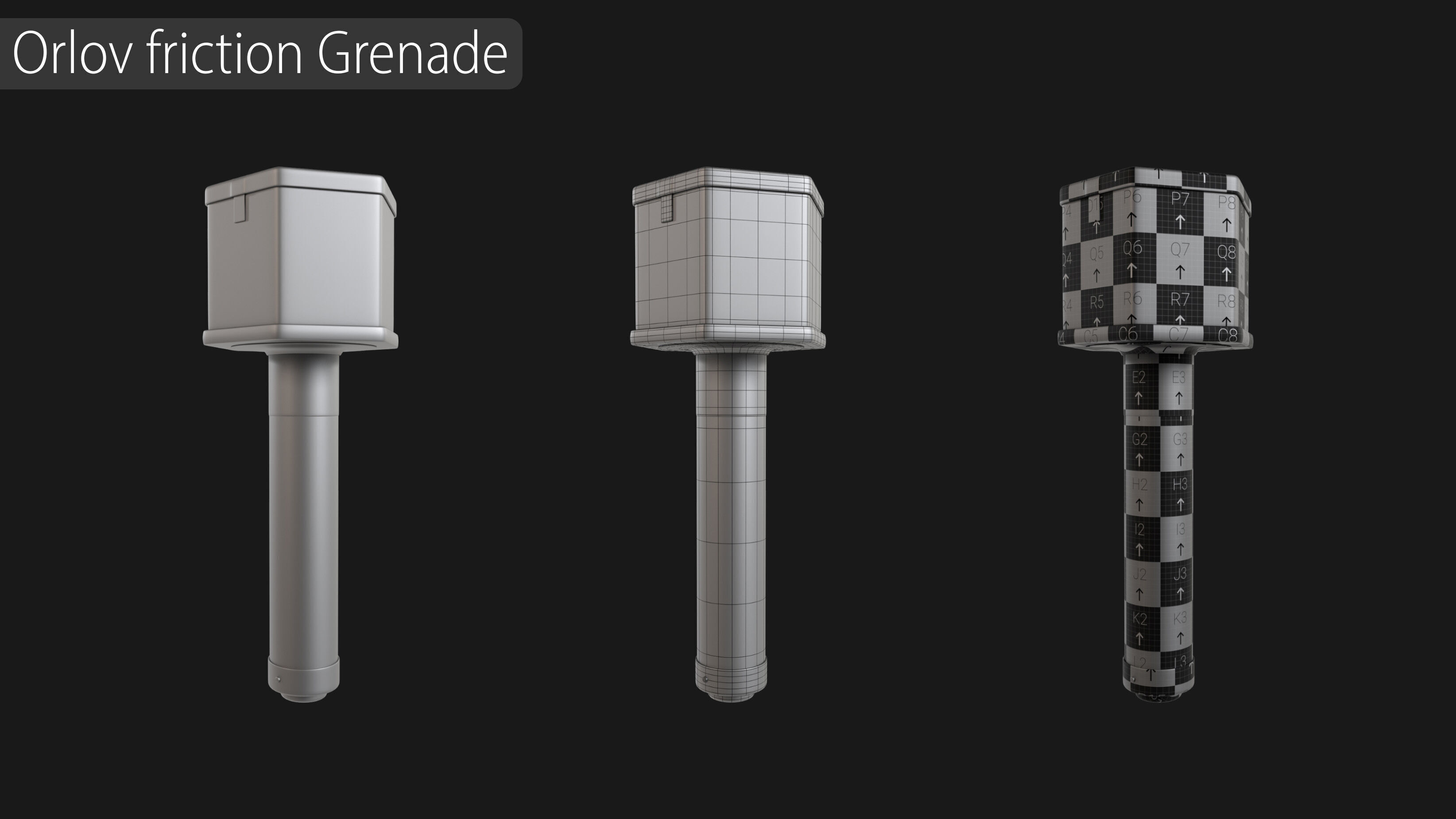 Explosives Mega Pack 100 Meshes Grenades Bombs Mines Dynamites Low-poly 3D model_25