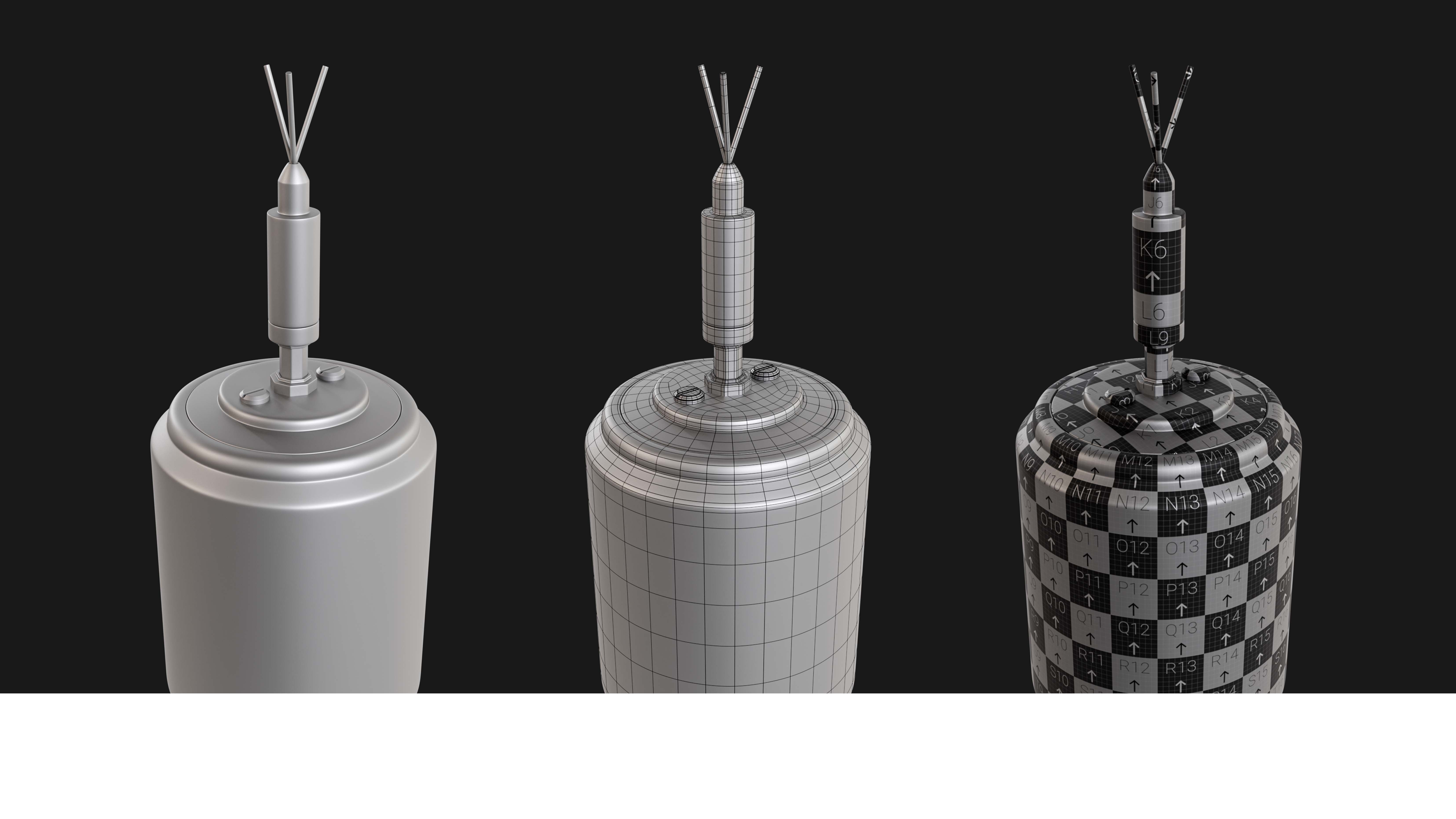 Explosives Mega Pack 100 Meshes Grenades Bombs Mines Dynamites Low-poly 3D model_56