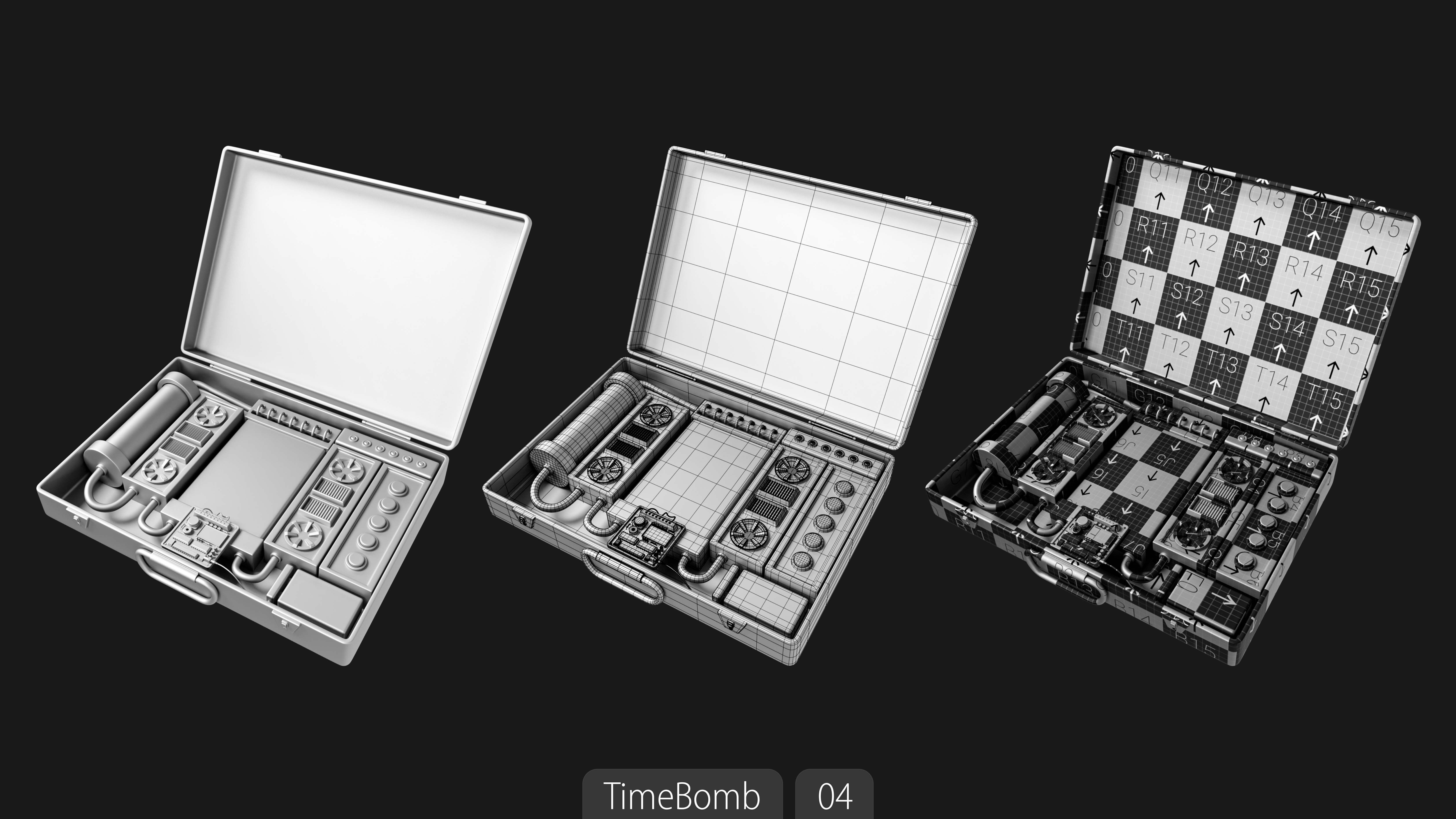 Explosives Mega Pack 100 Meshes Grenades Bombs Mines Dynamites Low-poly 3D model_64