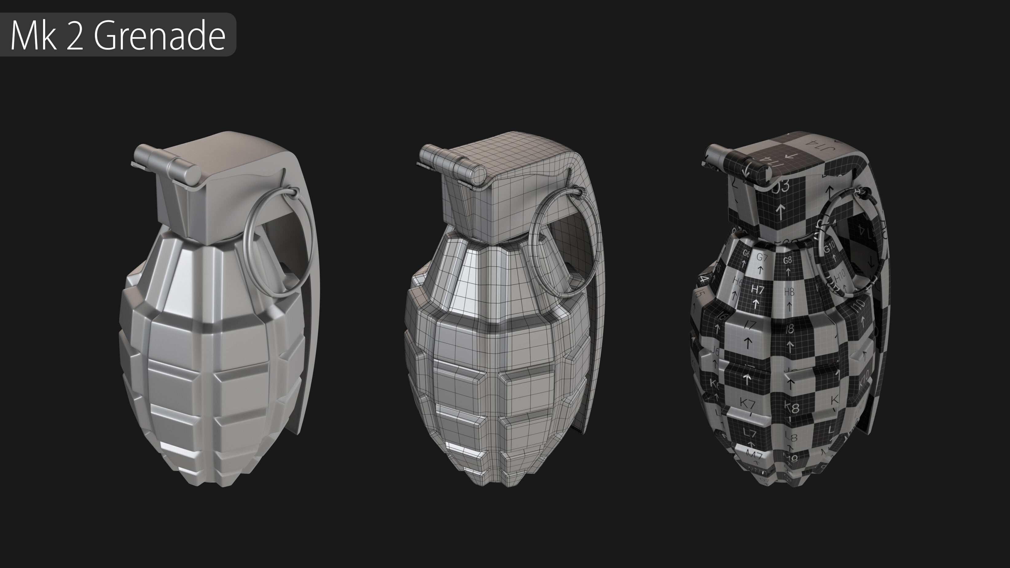 Explosives Mega Pack 100 Meshes Grenades Bombs Mines Dynamites Low-poly 3D model_2
