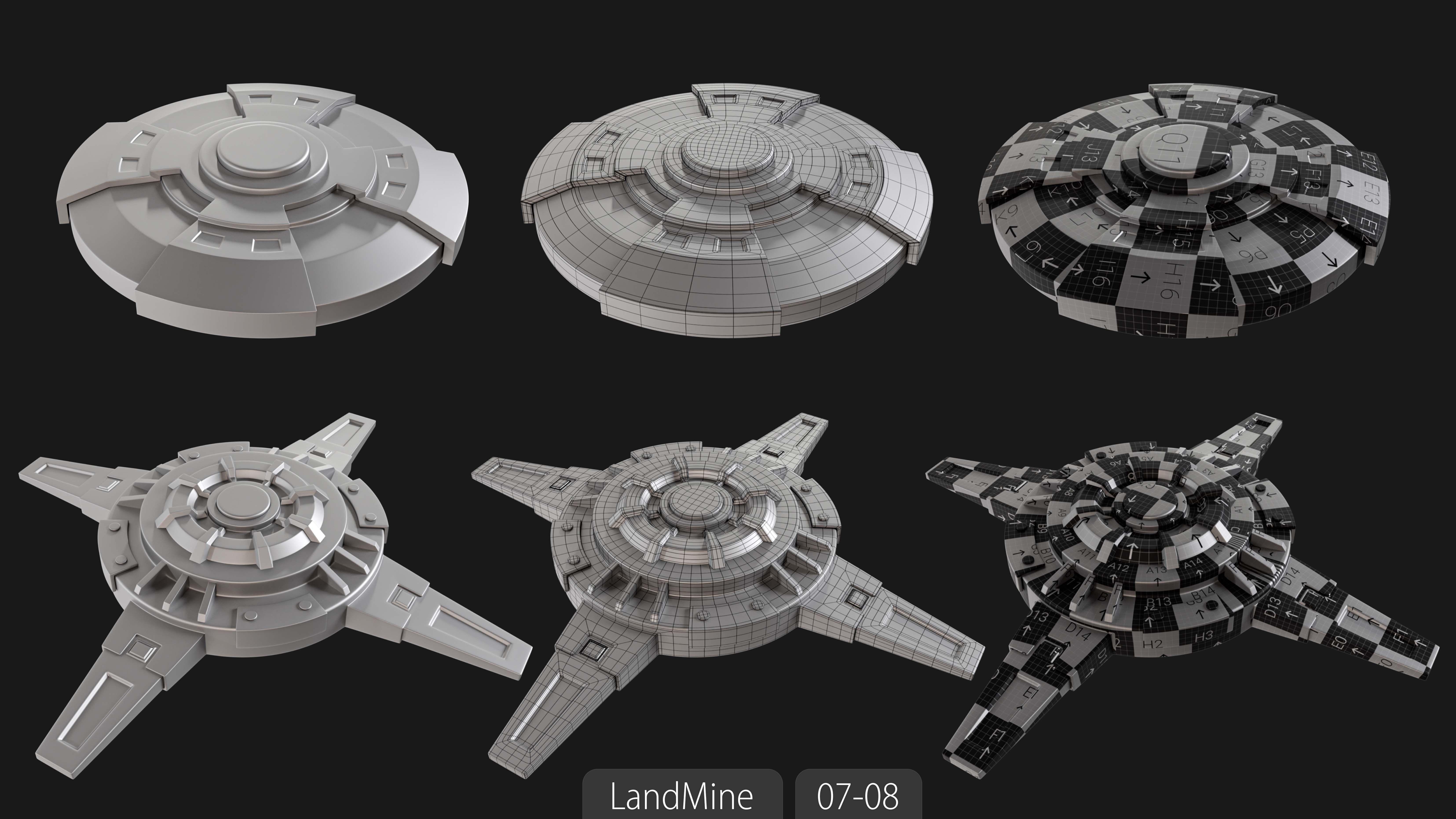 Explosives Mega Pack 100 Meshes Grenades Bombs Mines Dynamites Low-poly 3D model_50