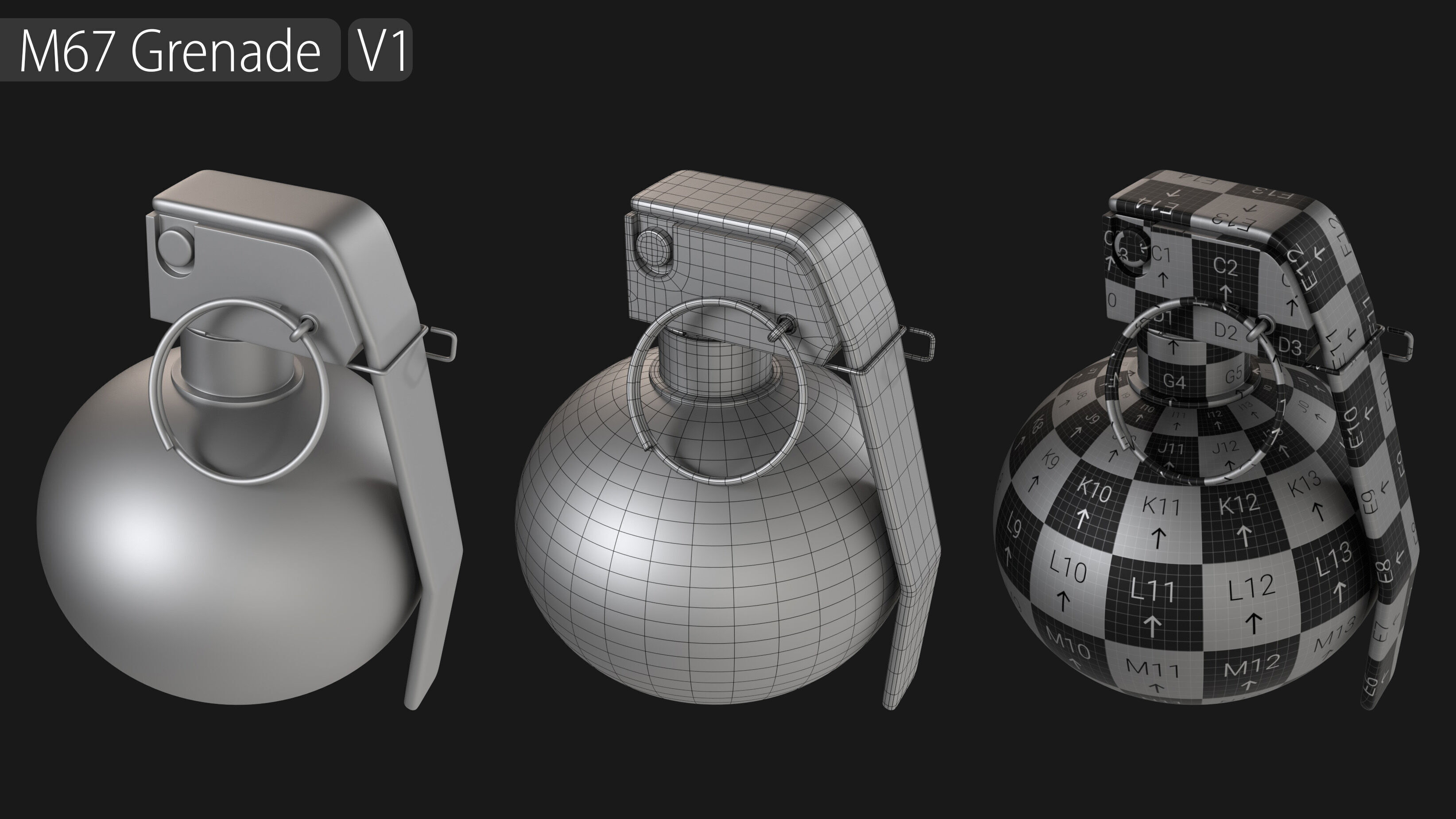 Explosives Mega Pack 100 Meshes Grenades Bombs Mines Dynamites Low-poly 3D model_3