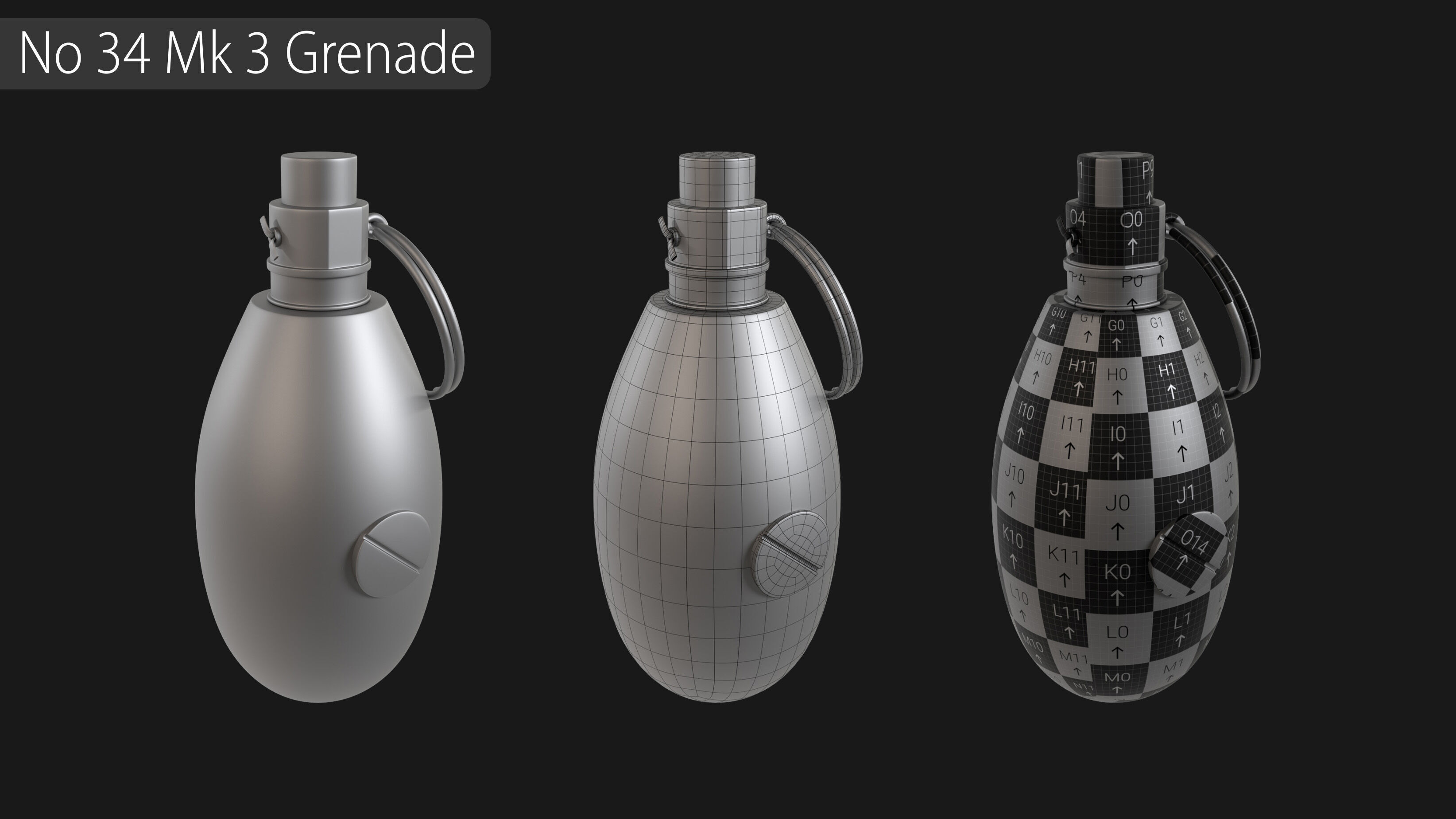 Explosives Mega Pack 100 Meshes Grenades Bombs Mines Dynamites Low-poly 3D model_8