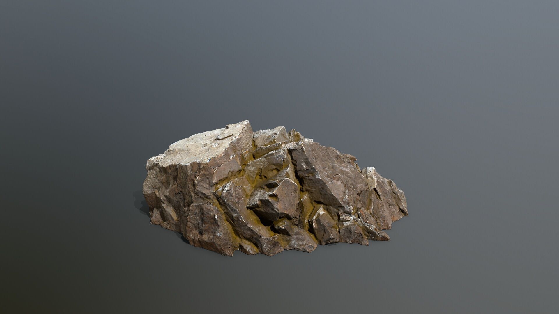 Old Rock Set Low-poly 3D model_8