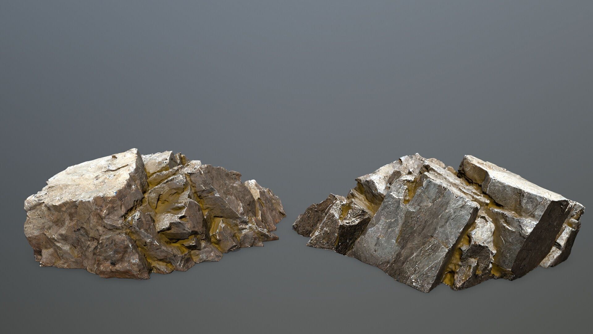 Old Rock Set Low-poly 3D model_14