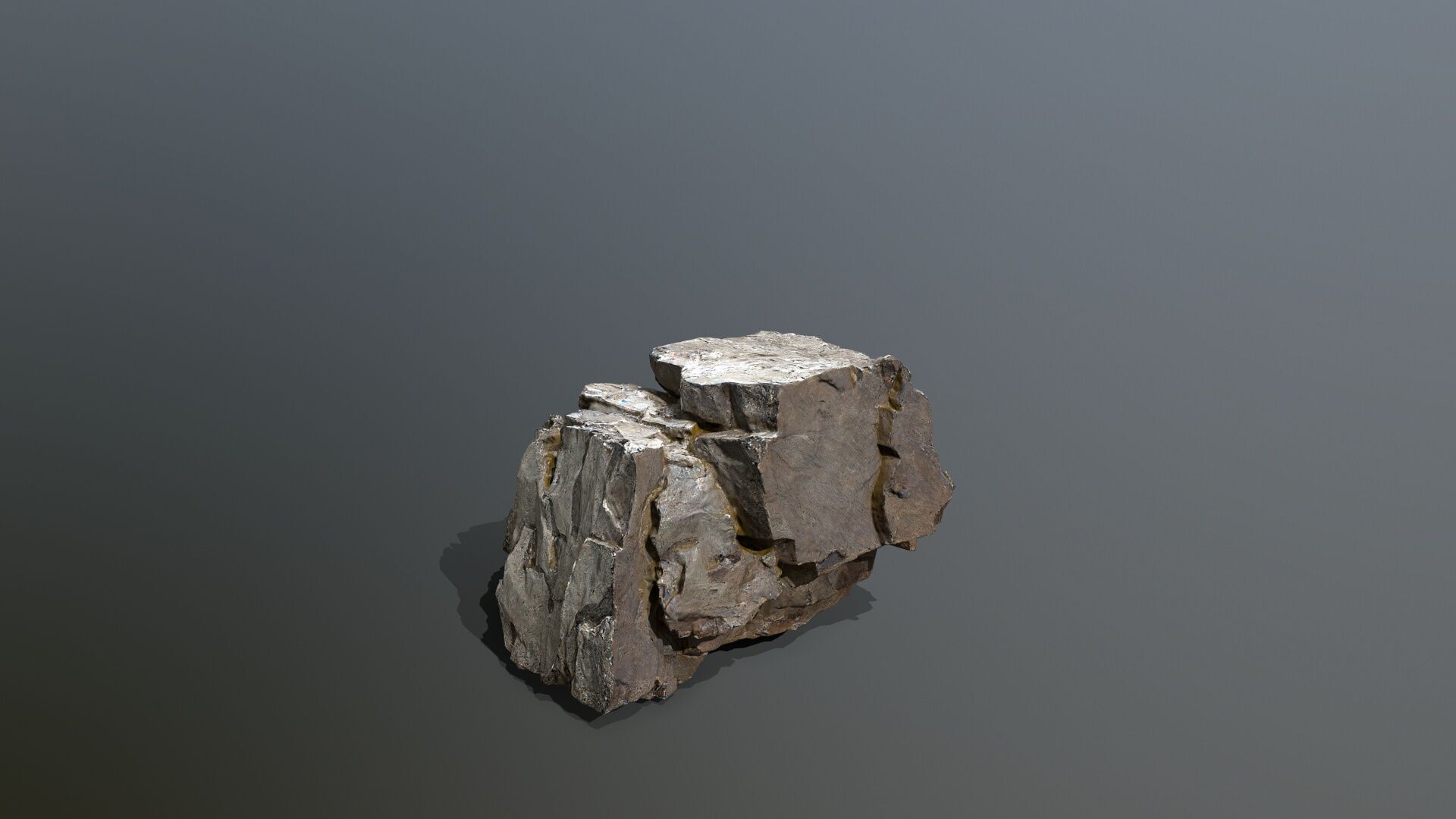 Old Rock Set Low-poly 3D model_7