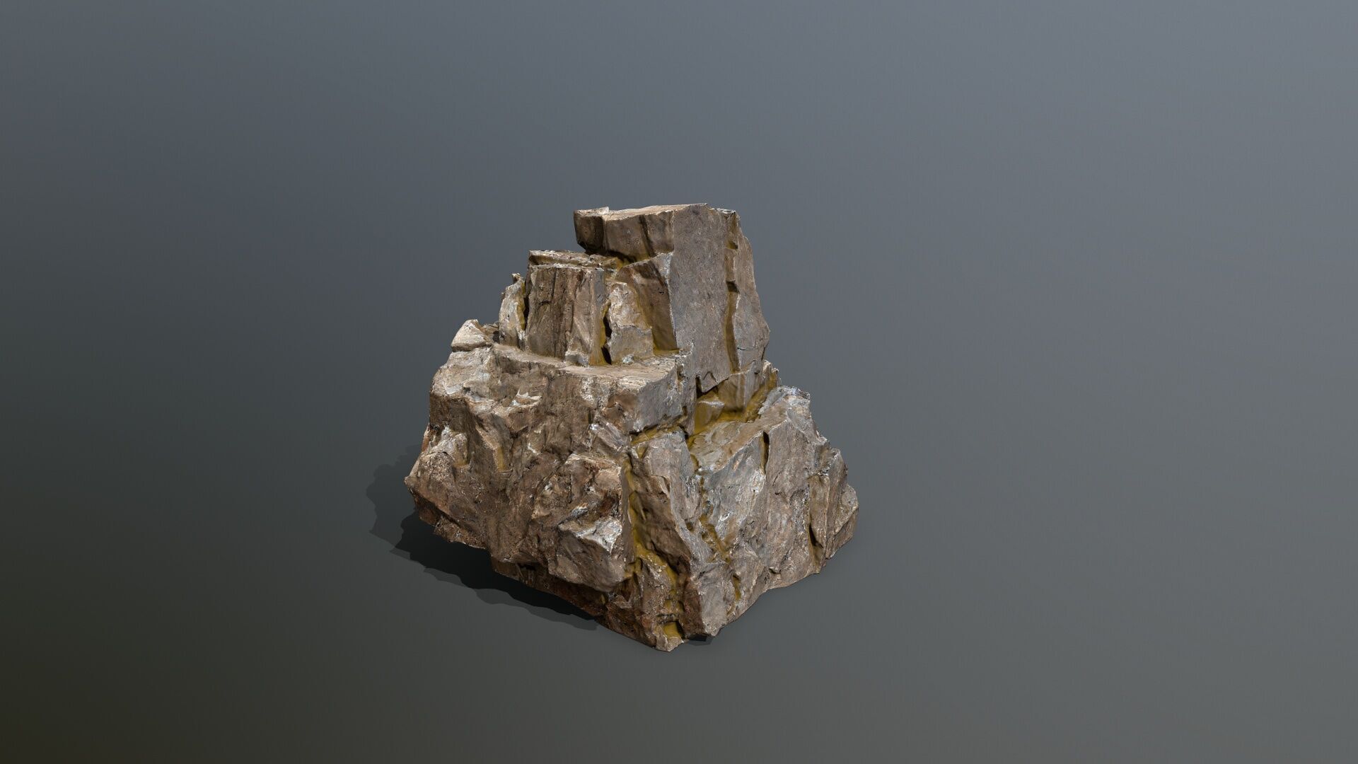 Old Rock Set Low-poly 3D model_6