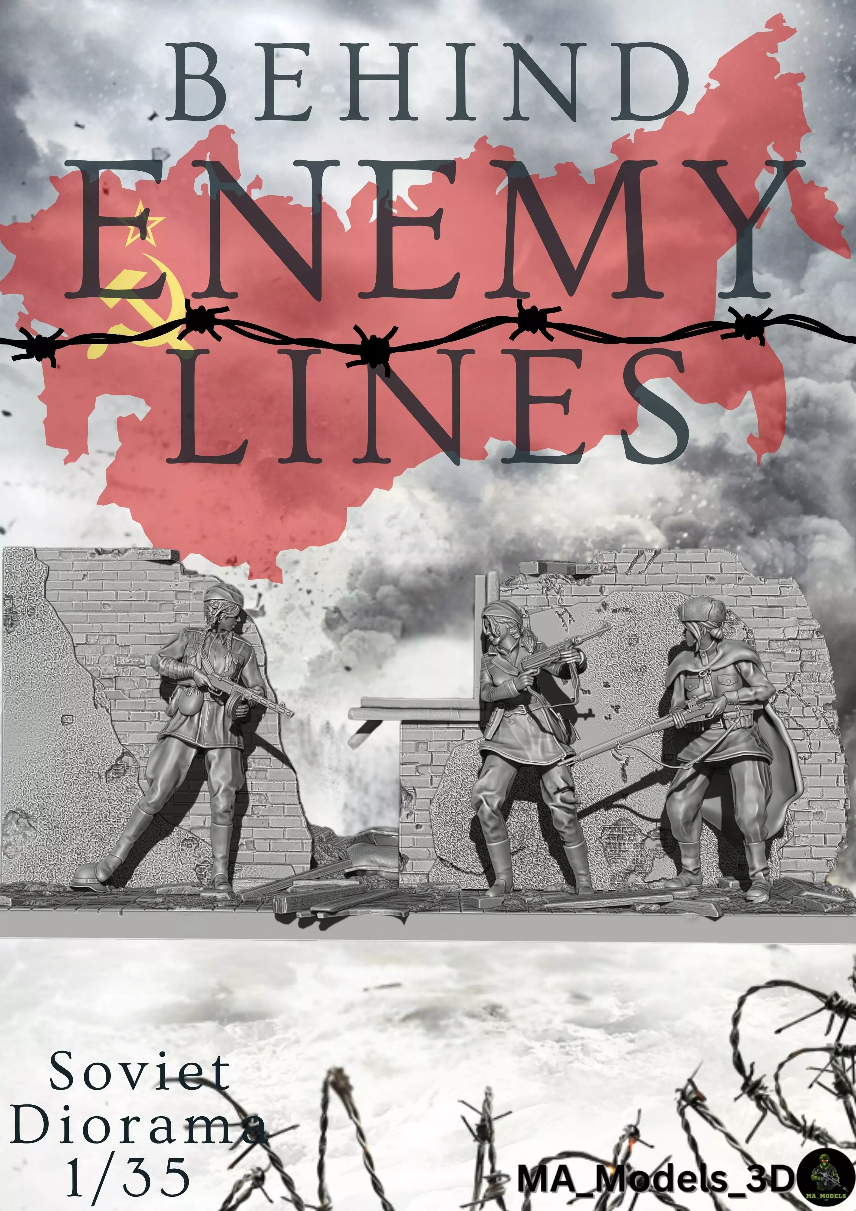 MA Models Behind enemy lines Diorama 1-35 3D print model