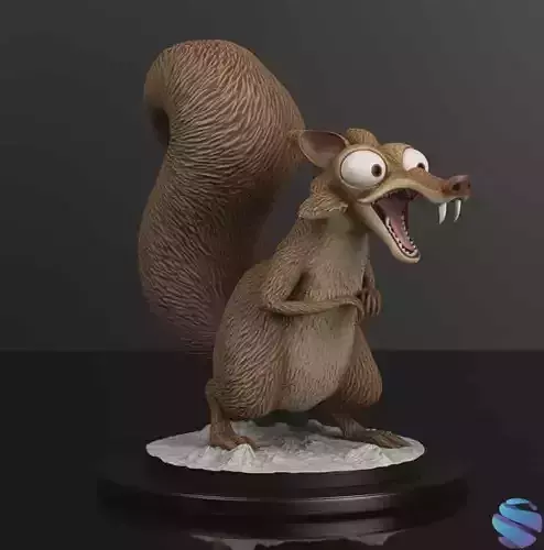 Scrat and  Scratte  3D Models Presupported STL Files Ice Age 