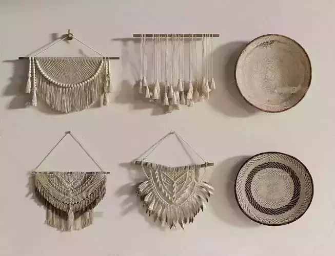 3DS MAX WABI SABI STYLE WALL DECOR SETS 0273