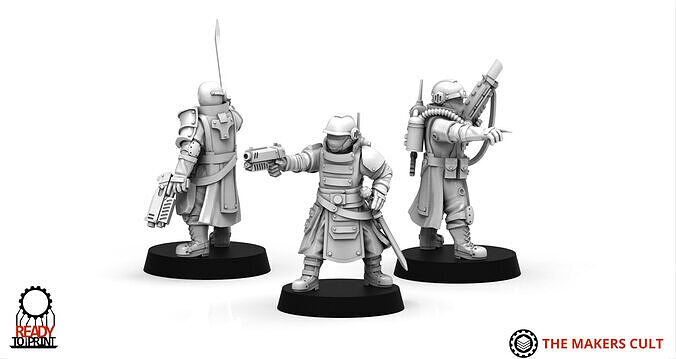 Ironblood - Militia Sergeants 3D print model