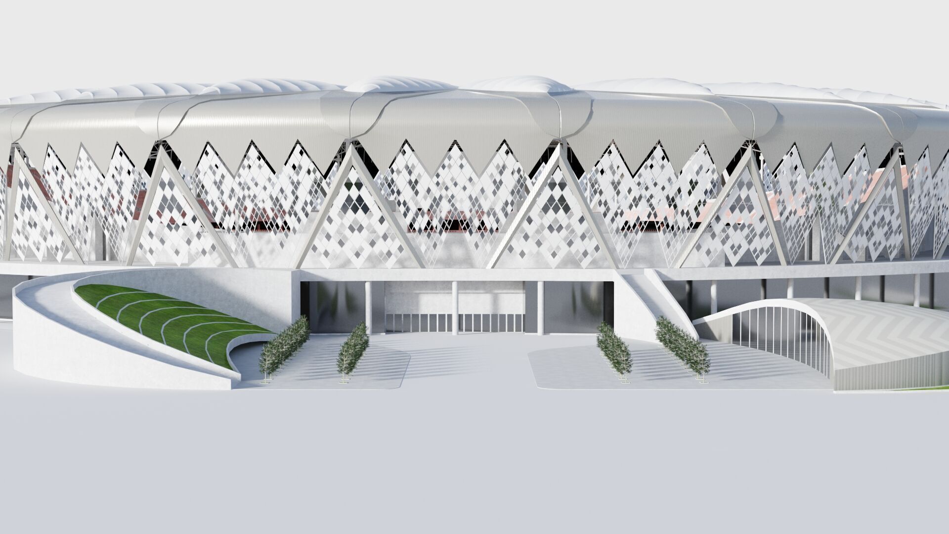 king Abdullah Stadium 3D model_6