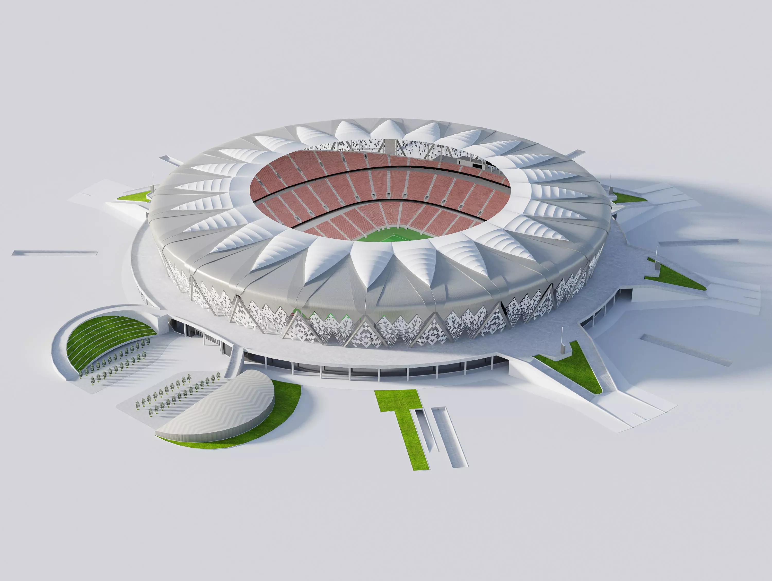 king Abdullah Stadium 3D model_0