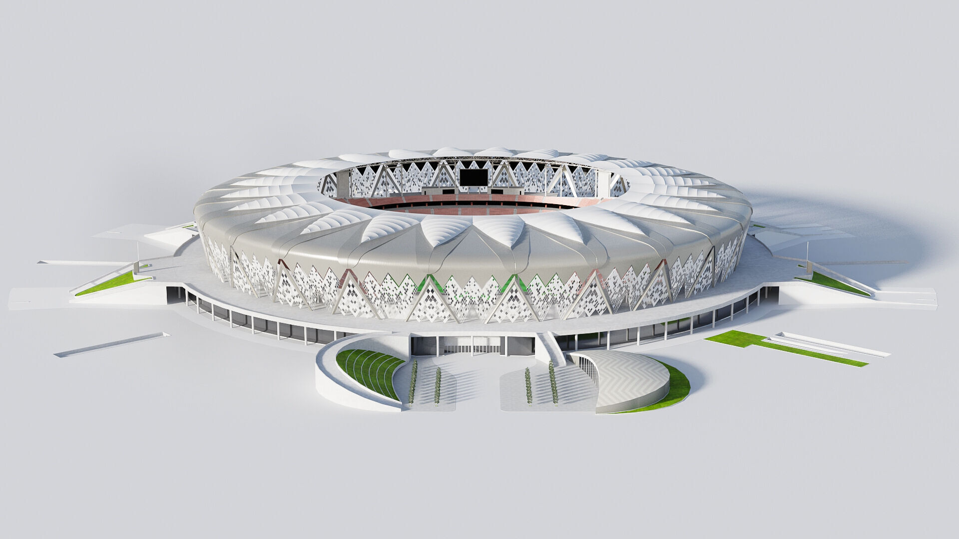 king Abdullah Stadium 3D model_3