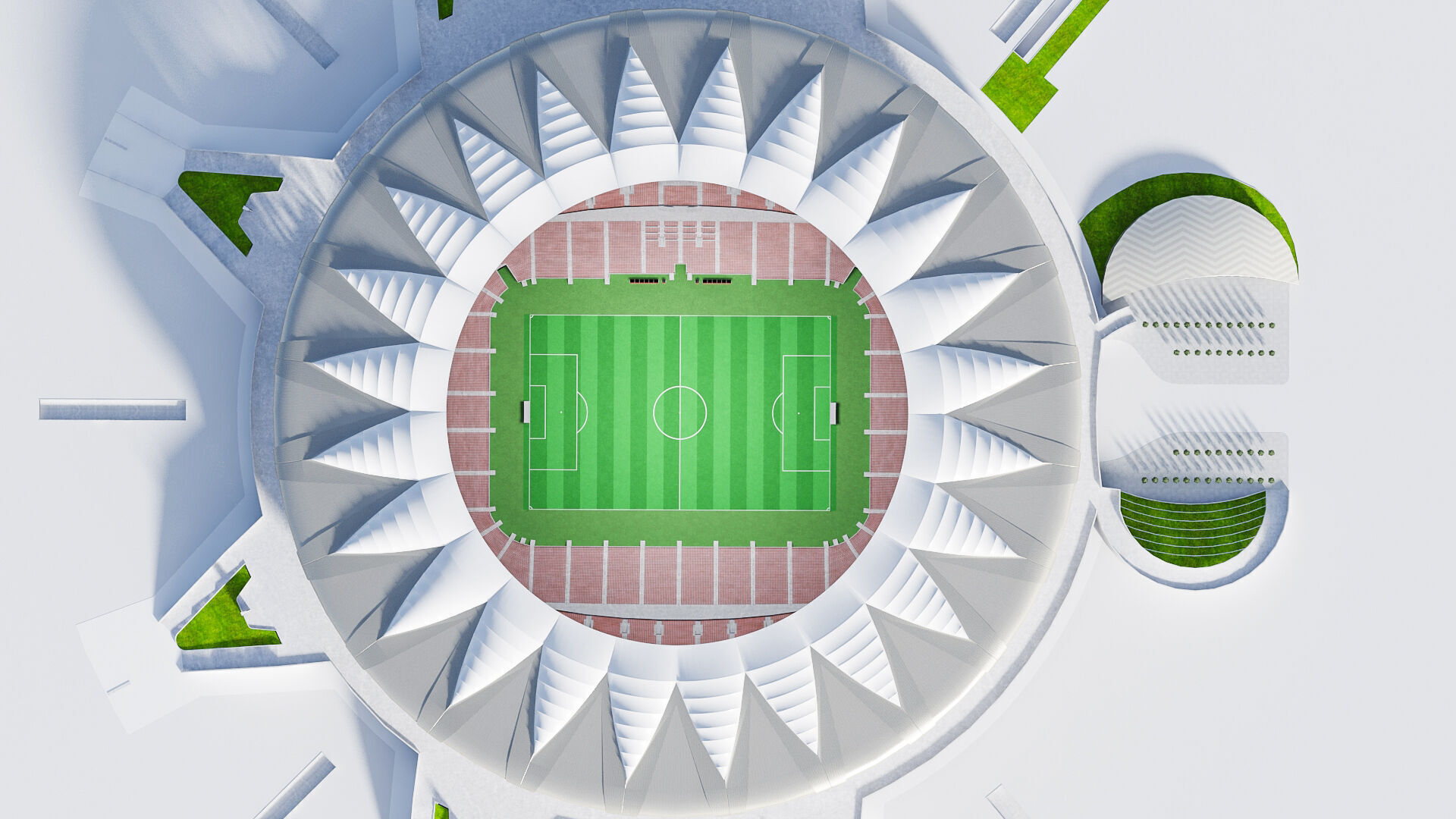 king Abdullah Stadium 3D model_5