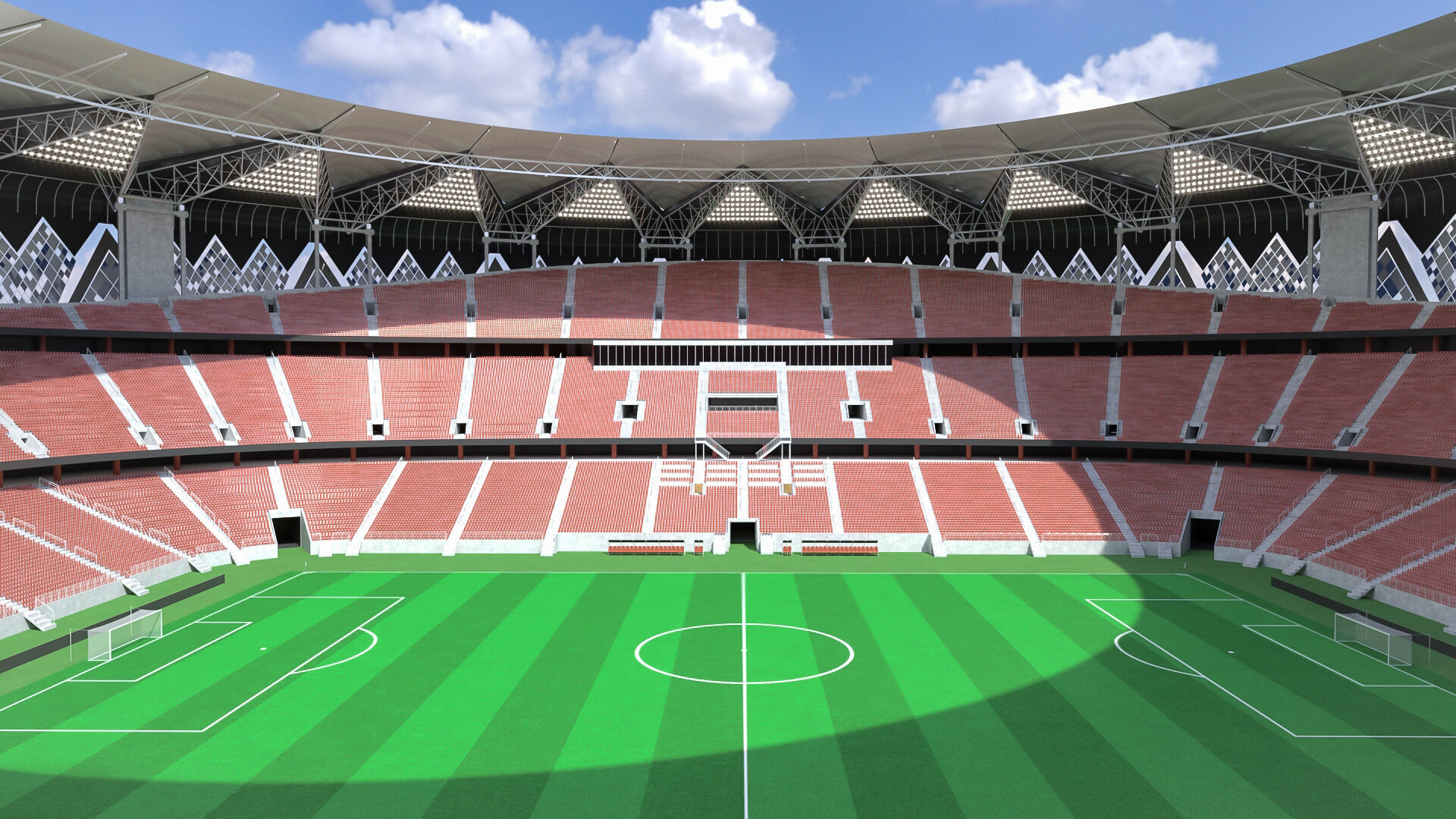 king Abdullah Stadium 3D model_9