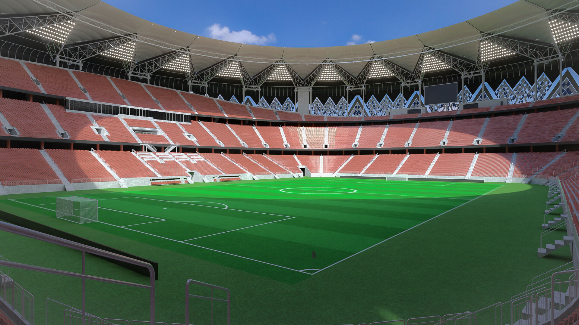 king Abdullah Stadium 3D model_10