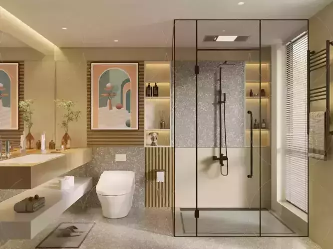 3DS MAX  WABI SABI STYLE 3D MODELS TOILET 0021 3D model