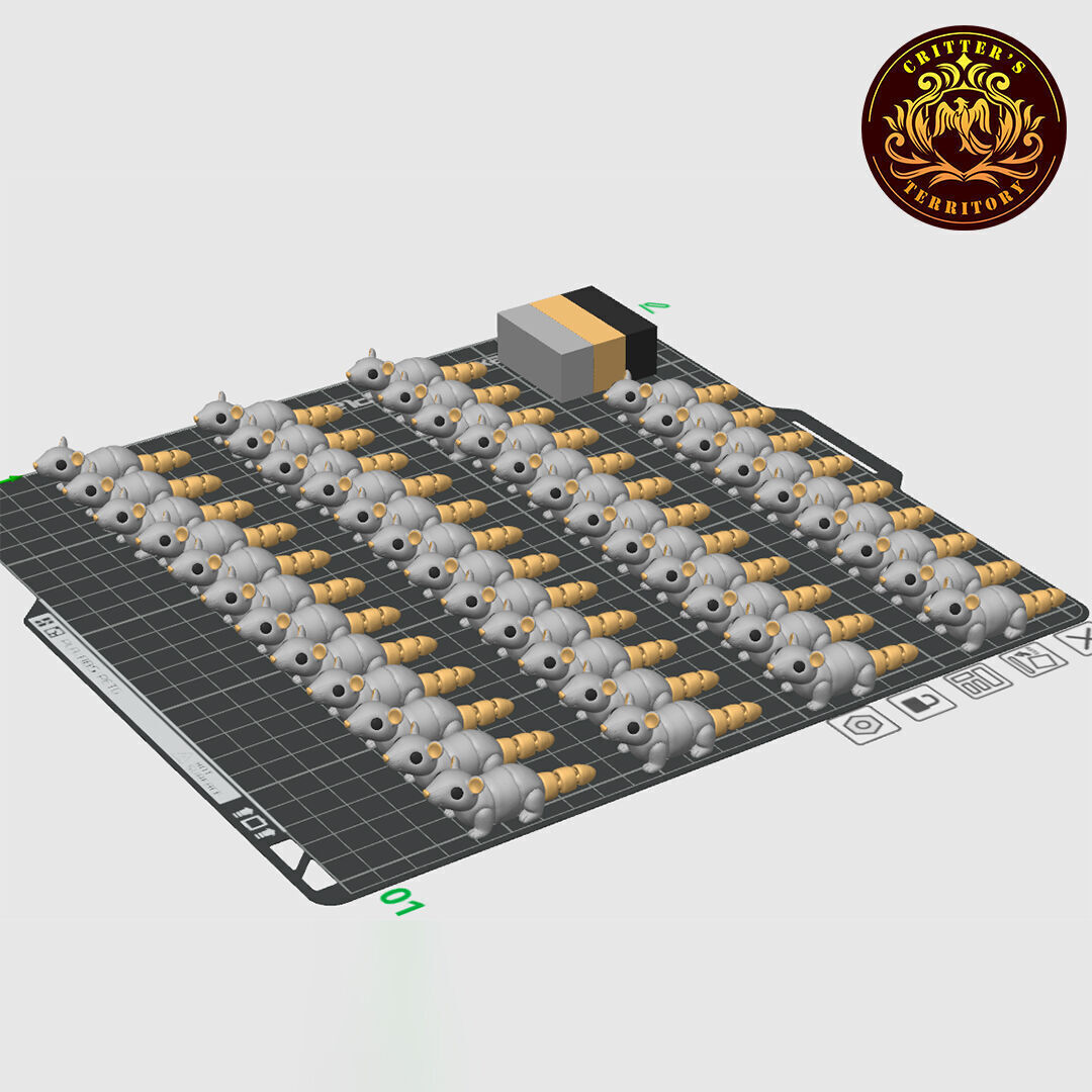 Flexi Mini Mouse No support Print in Place Articulated 3D print model_12