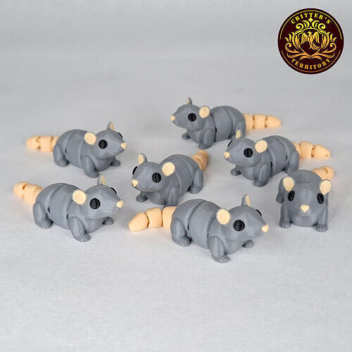 Flexi Mini Mouse No support Print in Place Articulated 3D print model
