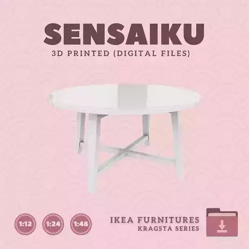 1 KRAGSTA Coffee Table for Mini Dollhouse - IKEA - 3D Print