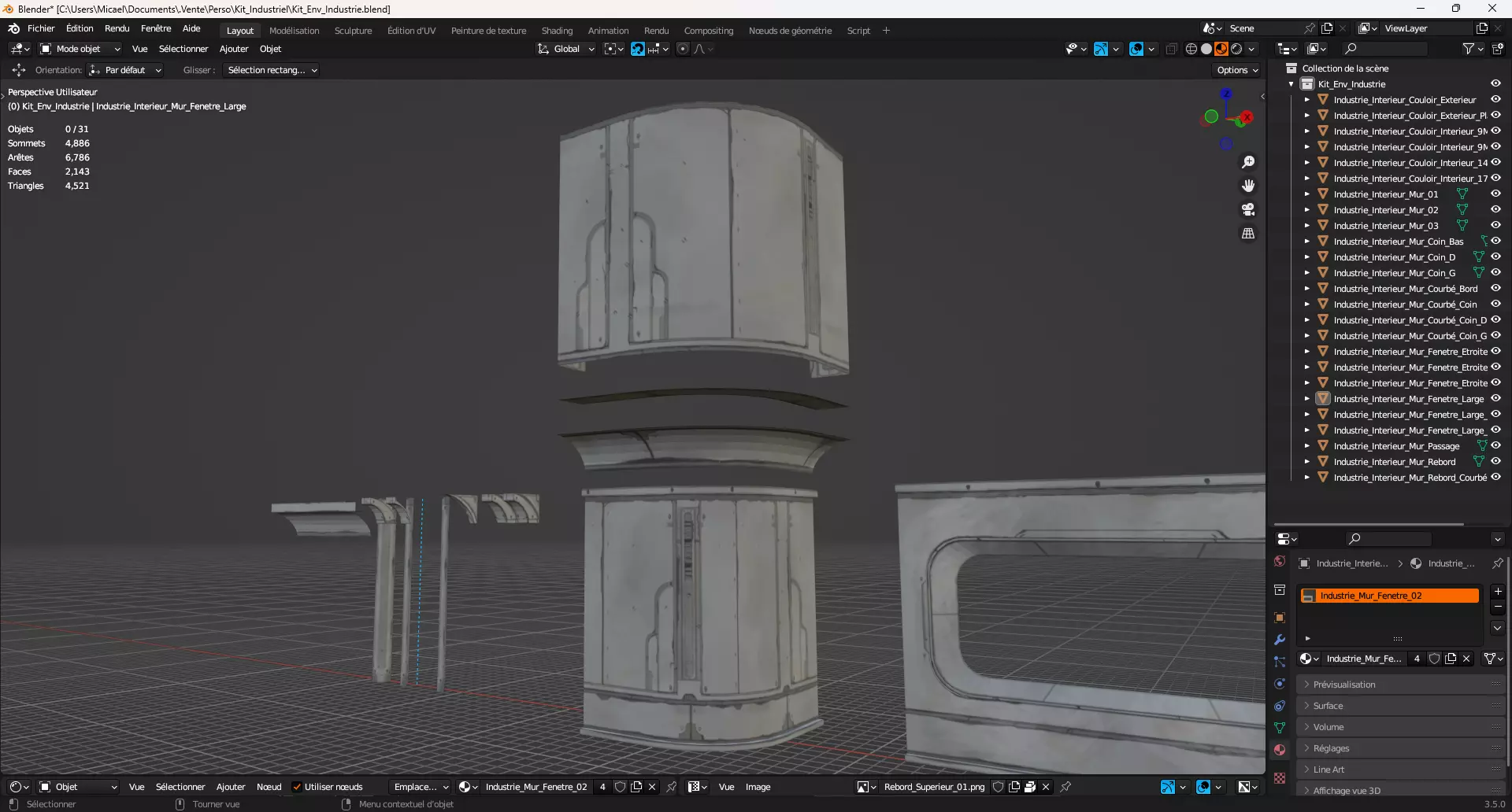 Hand Painted KitBash Industrial Interior Low-poly 3D model_5