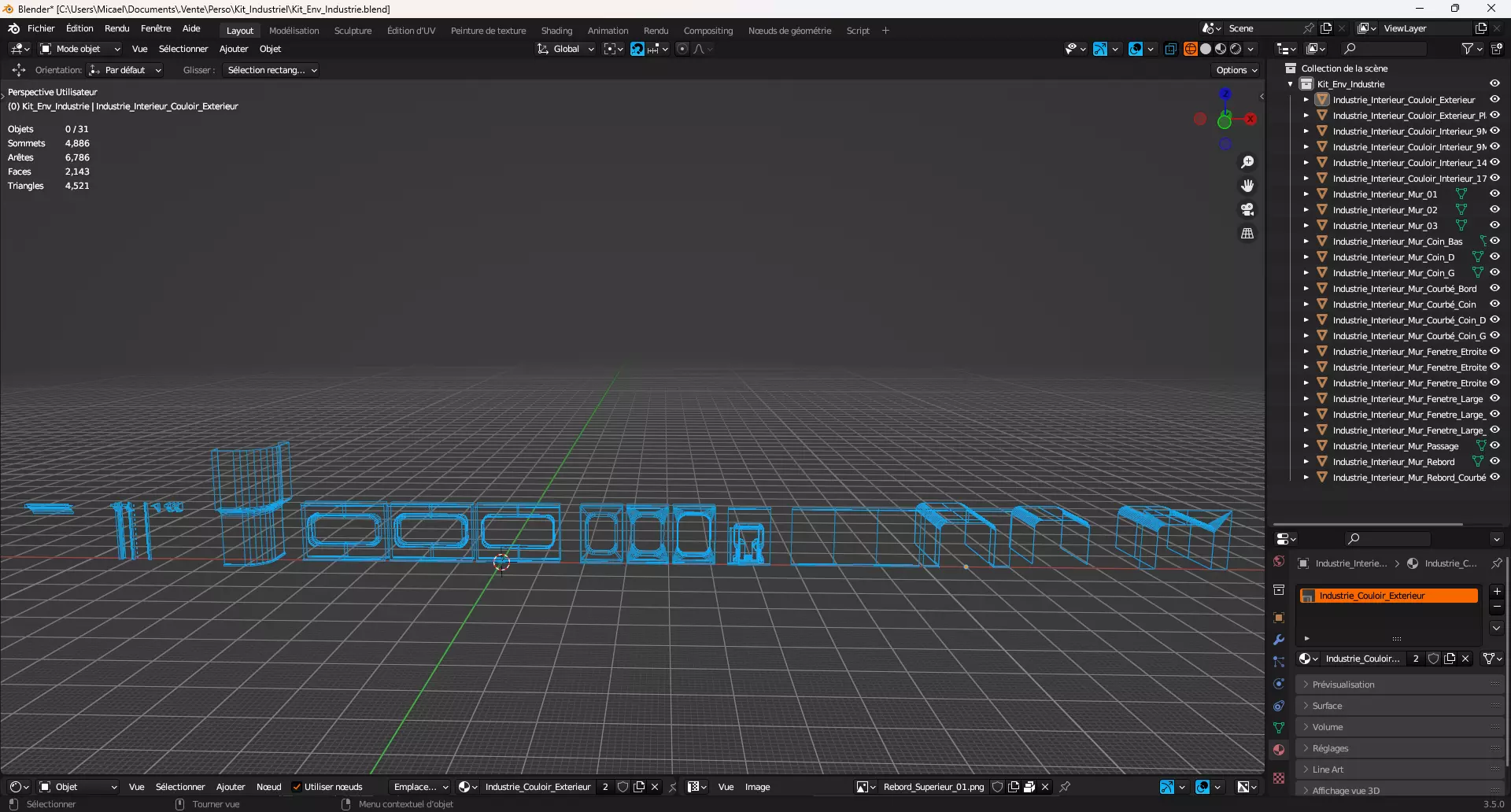 Hand Painted KitBash Industrial Interior Low-poly 3D model_3